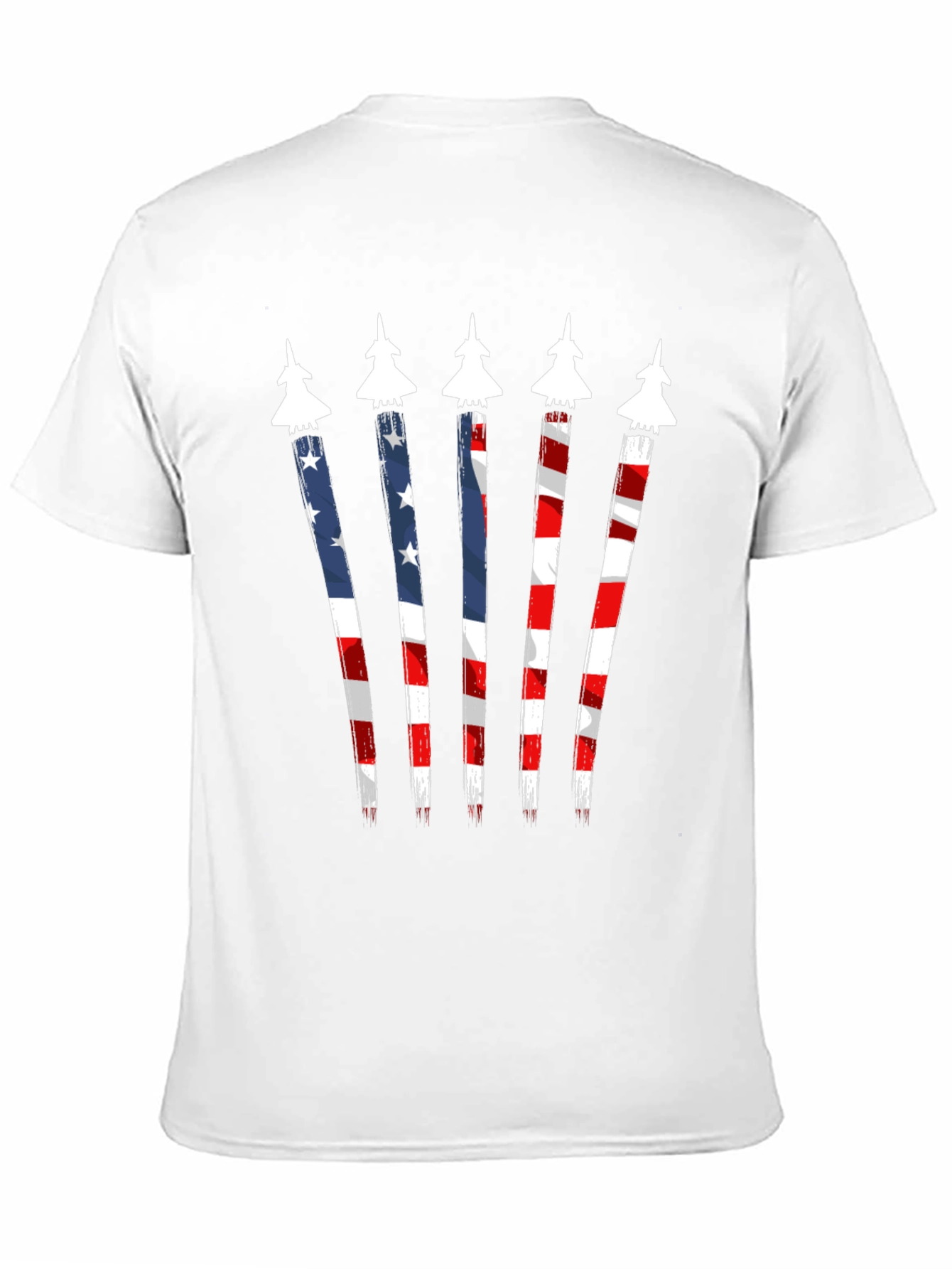American Flag Fighter Jet Graphic Tee