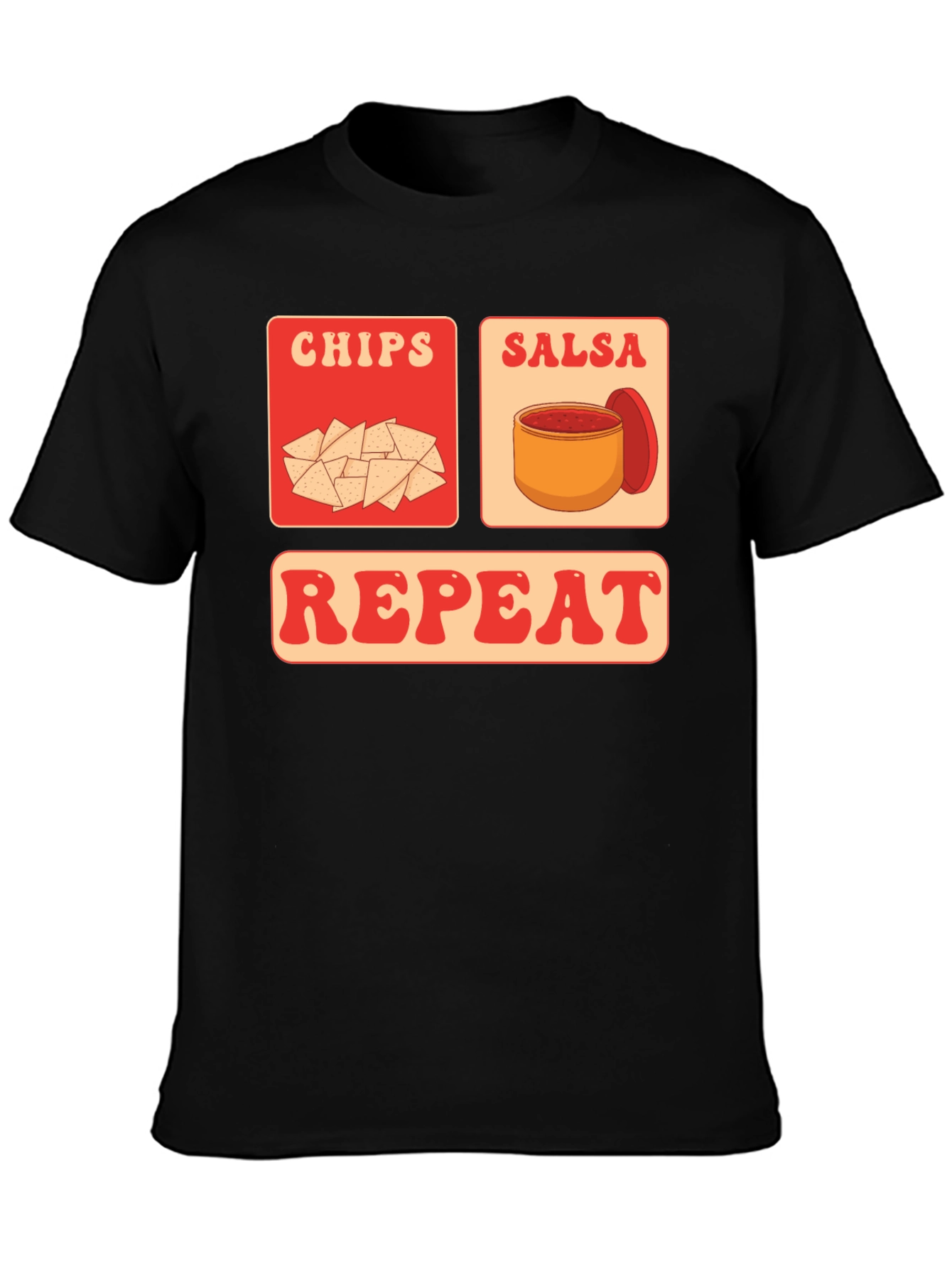 Chips Salsa Repeat Graphic Tee