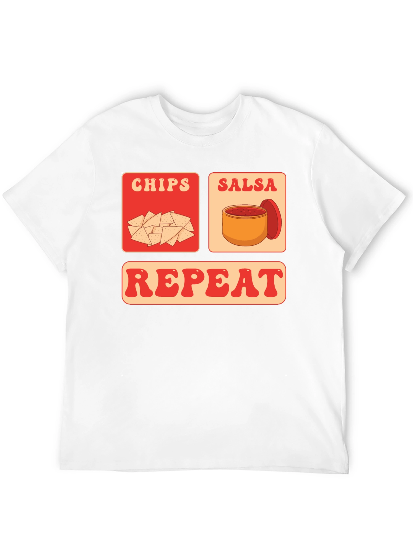 Chips Salsa Repeat Graphic Tee