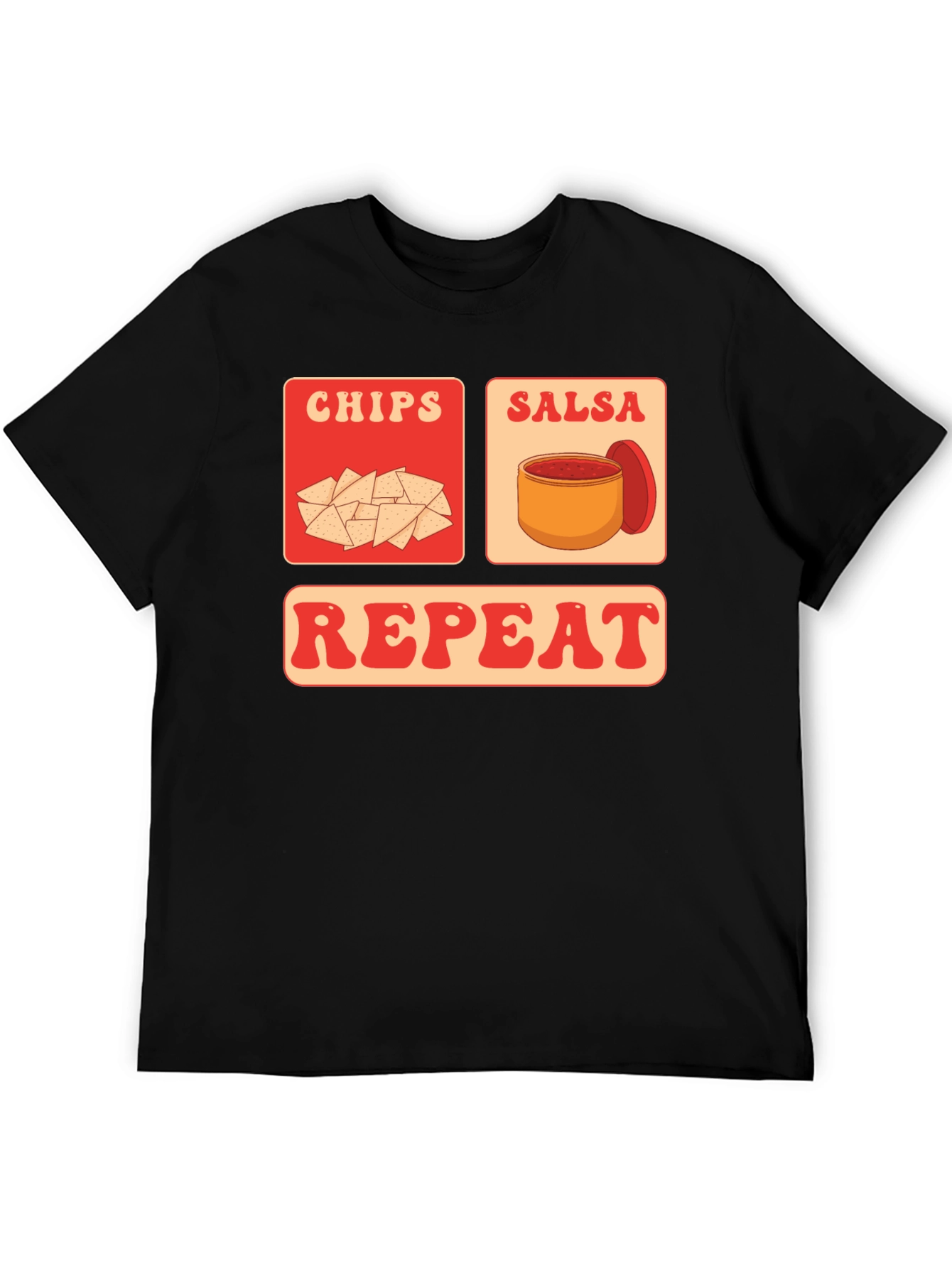 Chips Salsa Repeat Graphic Tee
