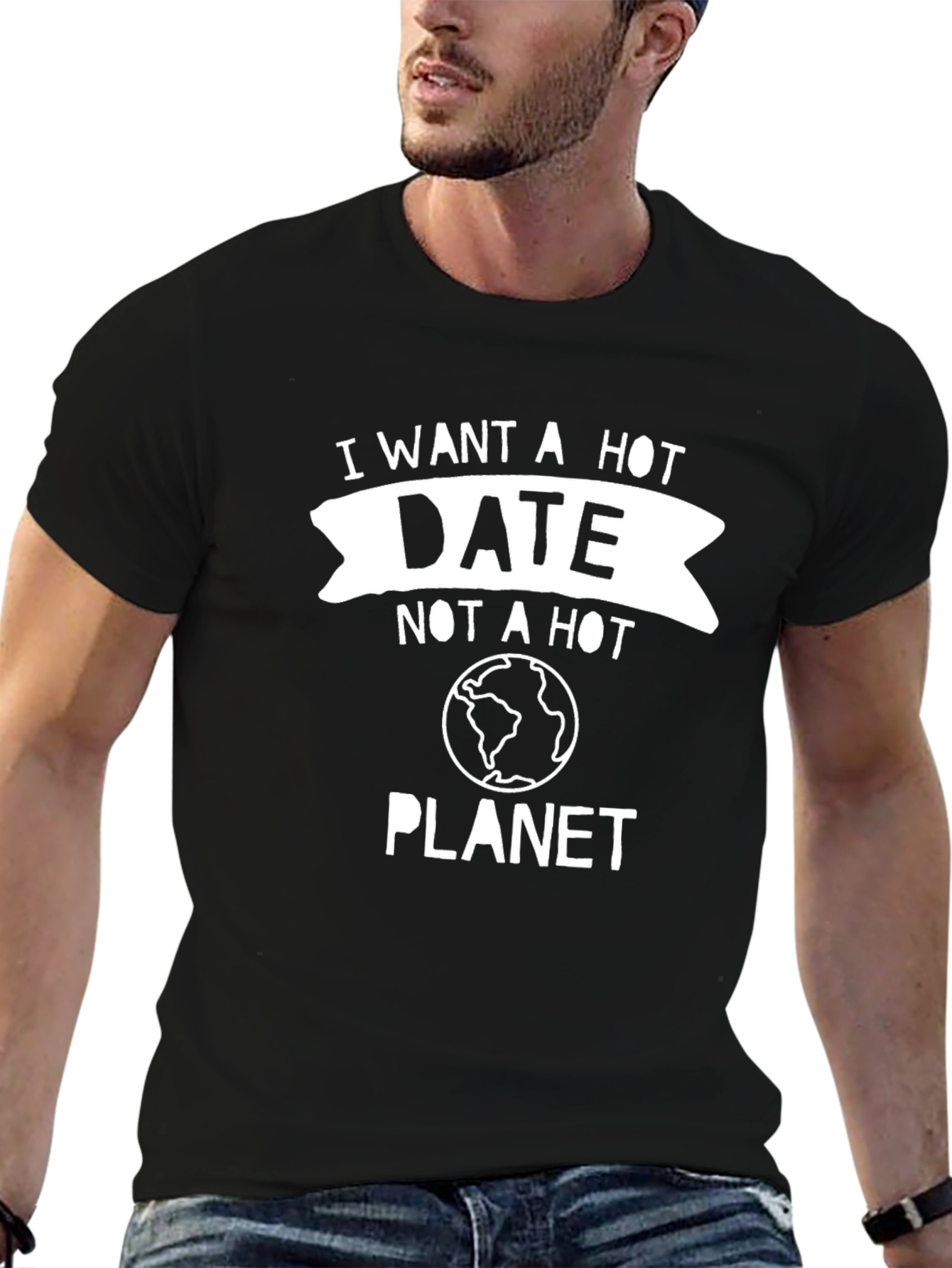 Funny Hot Date Not Hot Planet Graphic T-Shirt