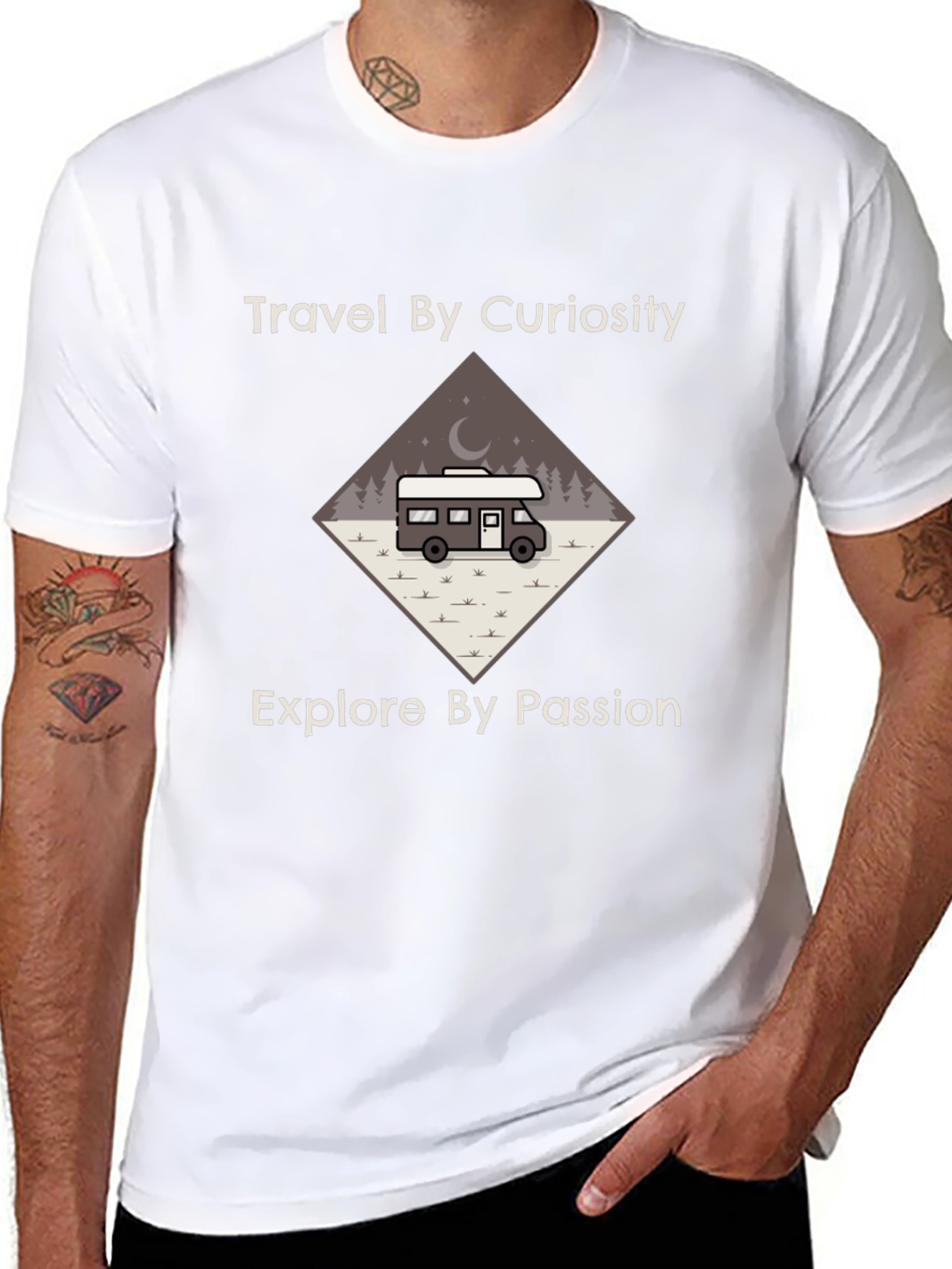 Travel by Curiosity T-Shirt - Explore Passion