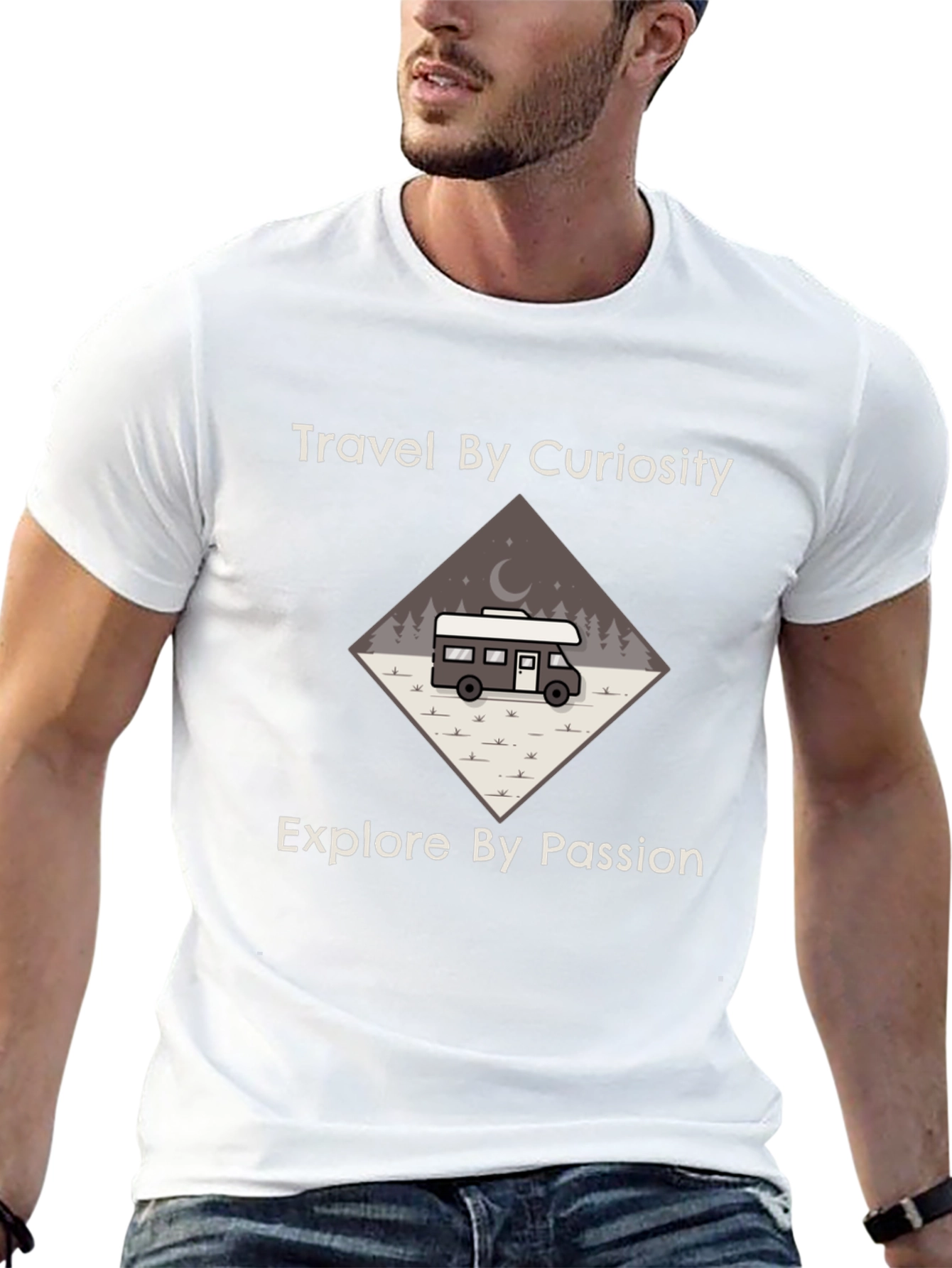 Travel by Curiosity T-Shirt - Explore Passion