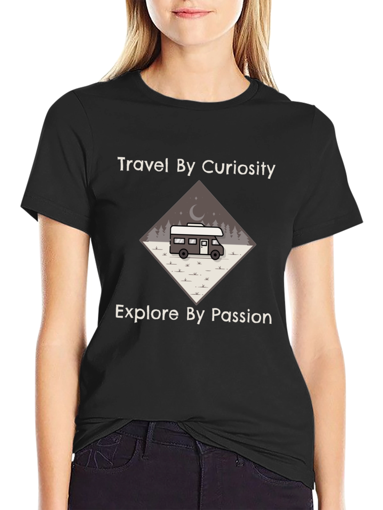 Travel by Curiosity T-Shirt - Explore Passion