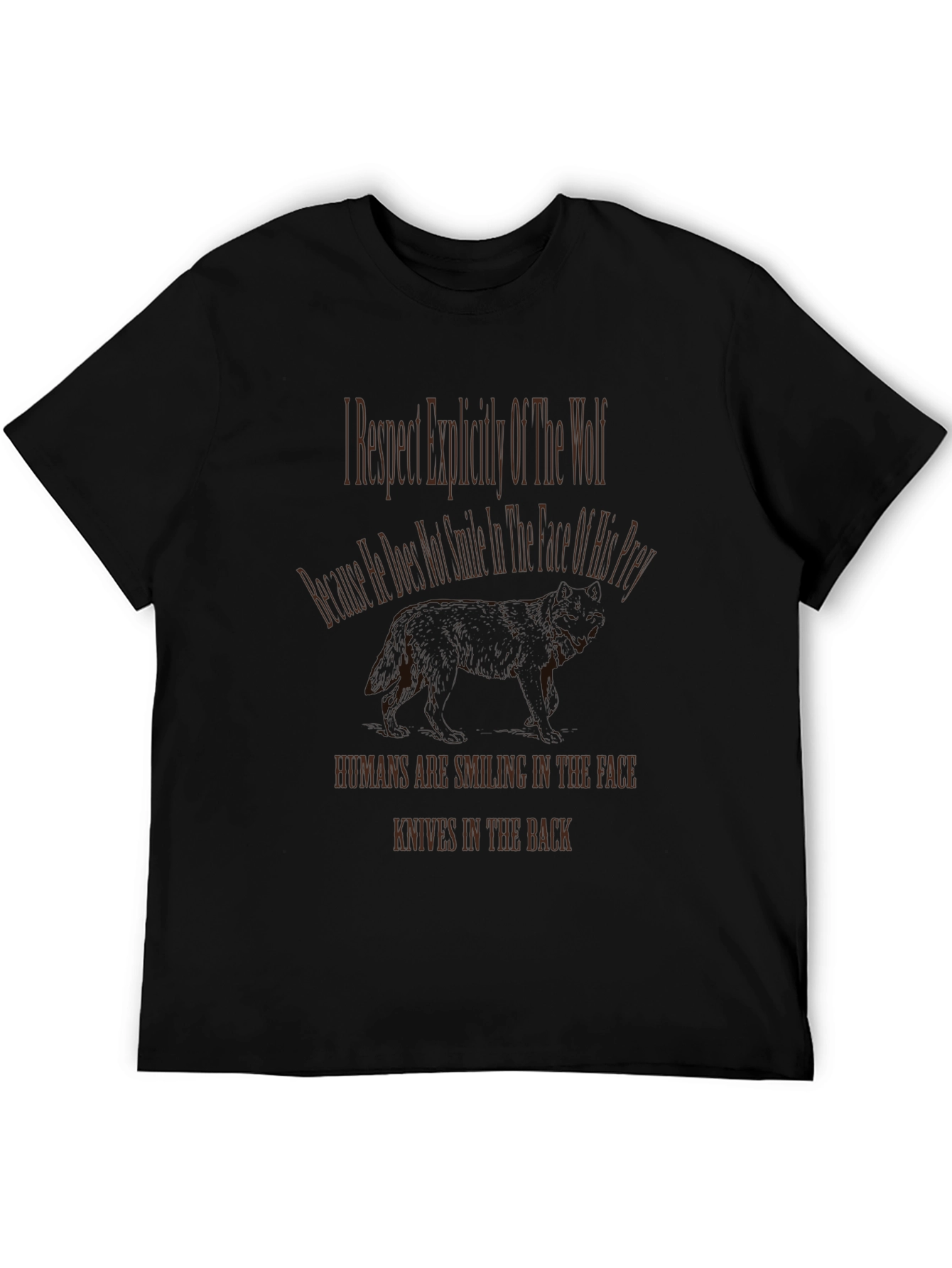 Wolf Respect T-Shirt - Dark Graphic Tee