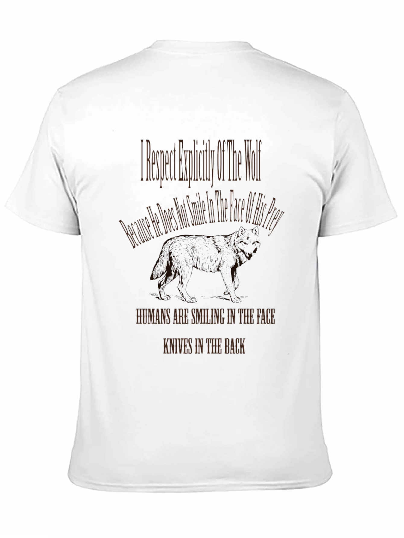 Wolf Respect T-Shirt - Dark Graphic Tee