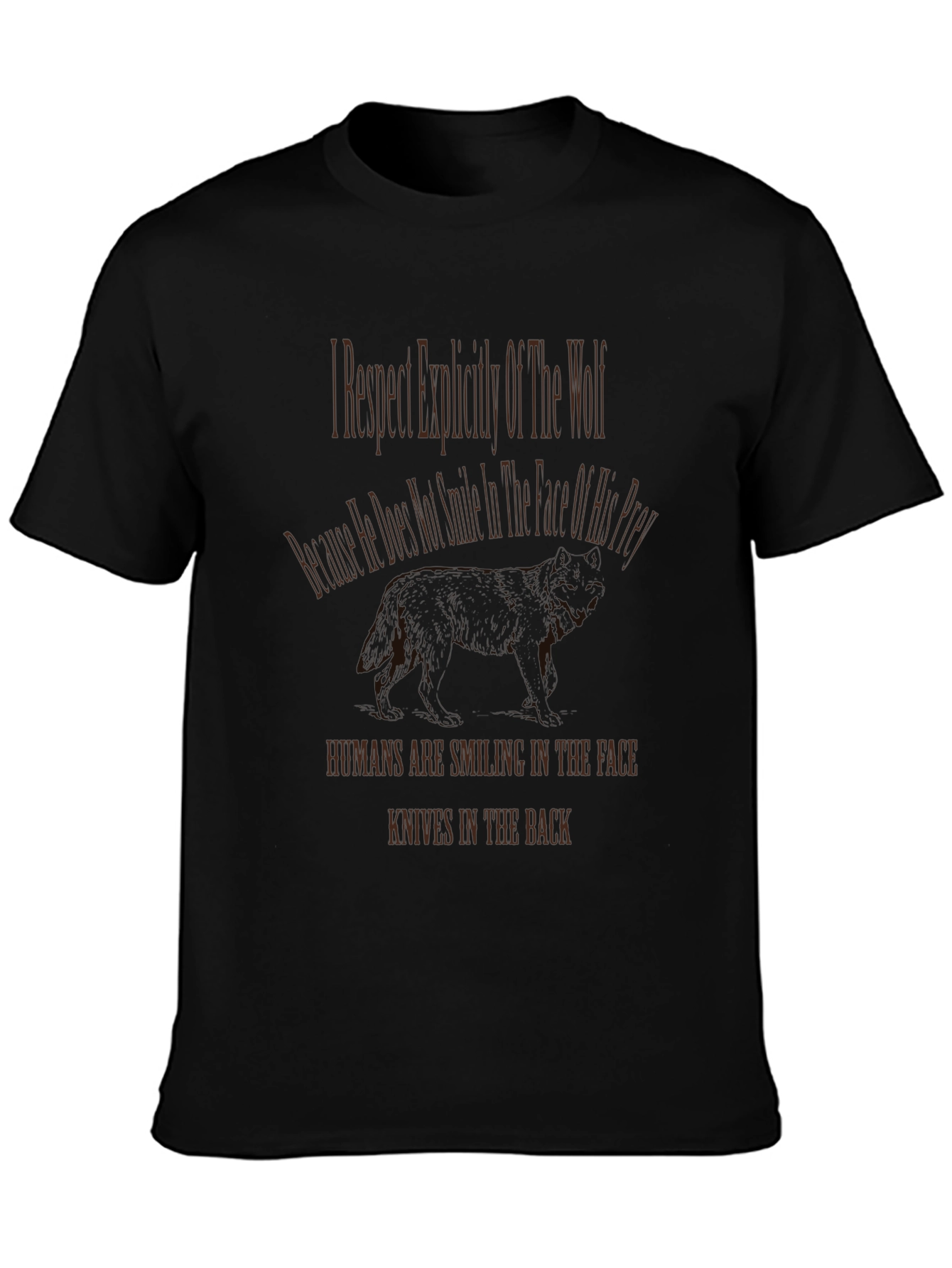 Wolf Respect T-Shirt - Dark Graphic Tee