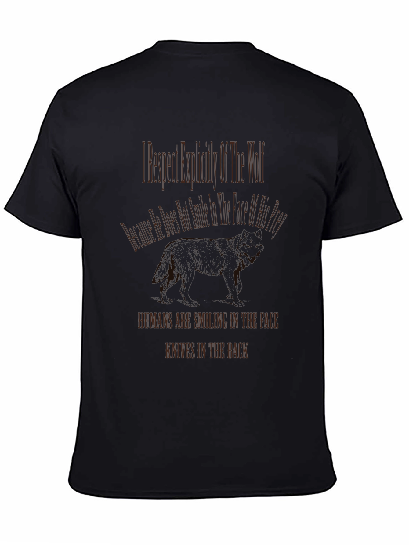Wolf Respect T-Shirt - Dark Graphic Tee