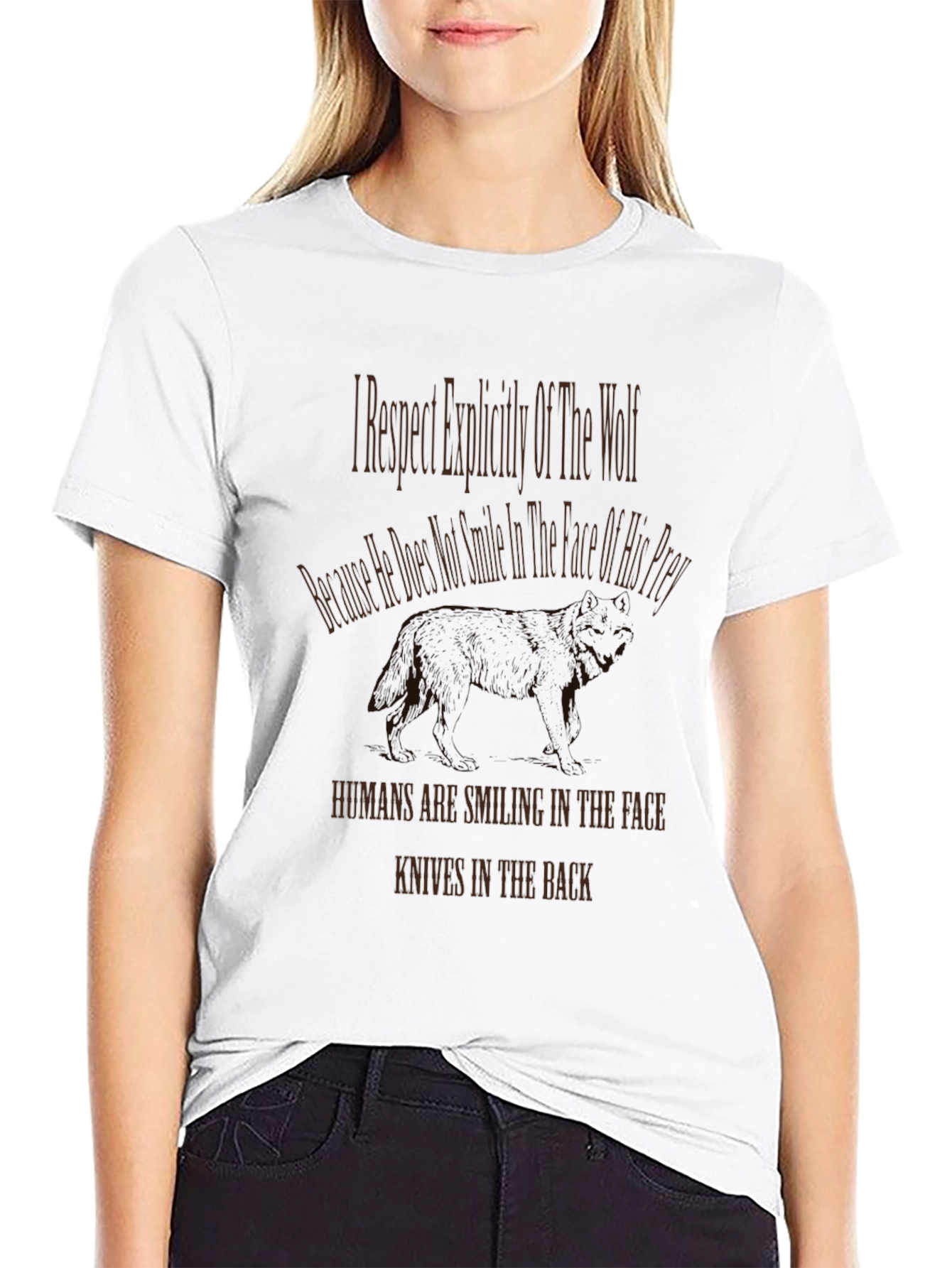 Wolf Respect T-Shirt - Dark Graphic Tee
