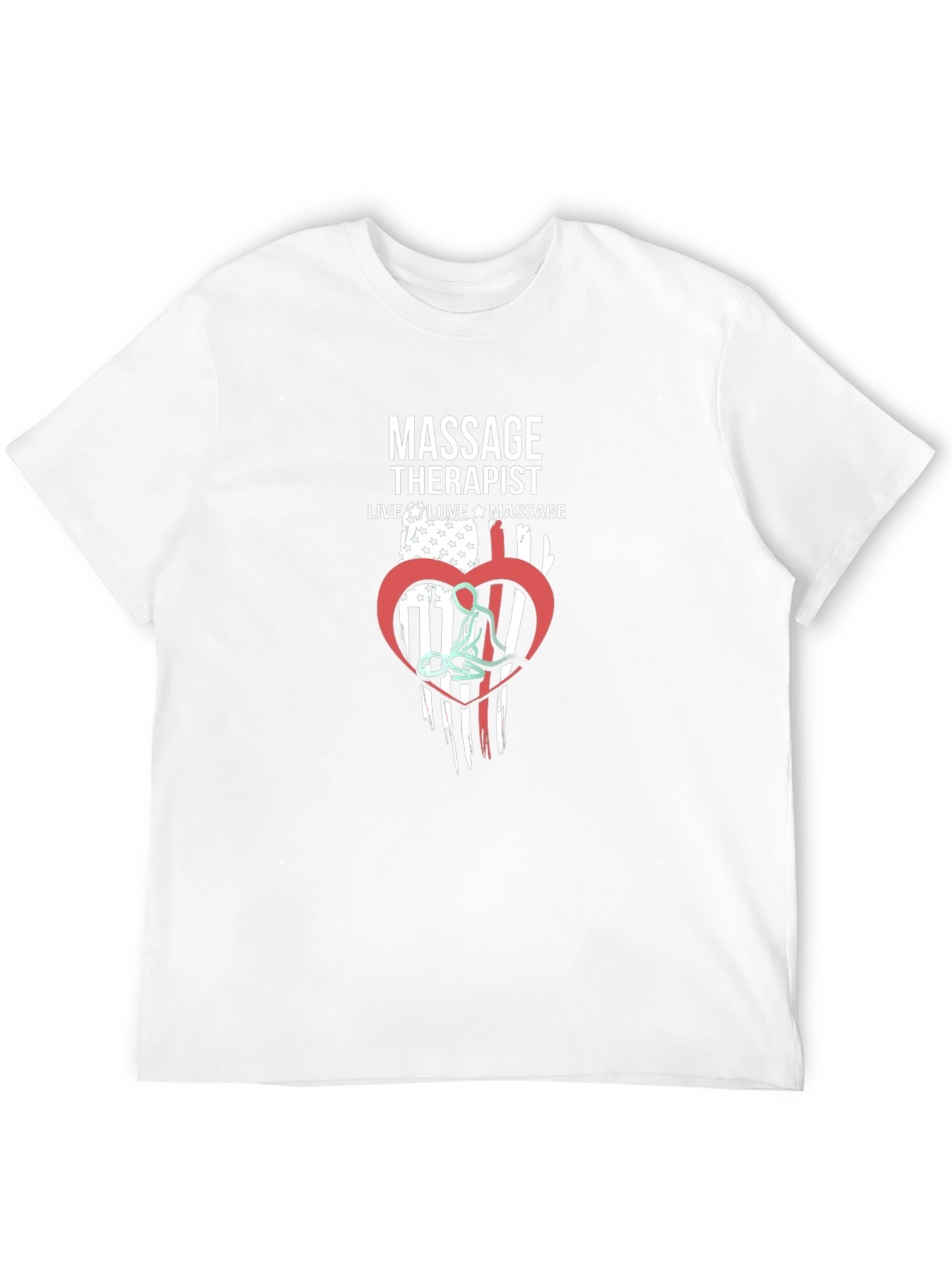 Massage Therapist Flag Graphic T-Shirt
