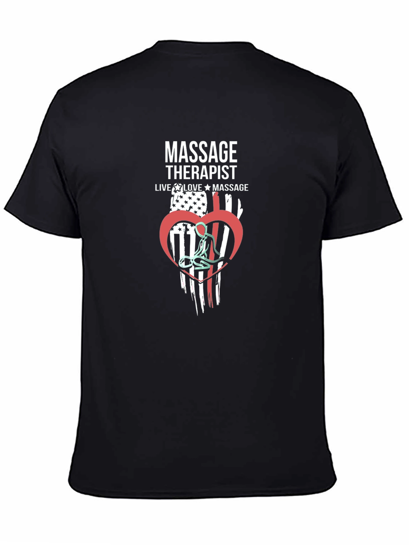 Massage Therapist Flag Graphic T-Shirt