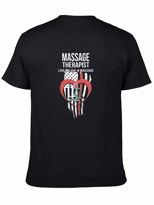 Massage Therapist Flag Graphic T-Shirt