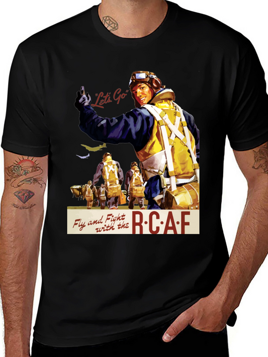Vintage RCAF Pilot T-Shirt - Fly and Fight!