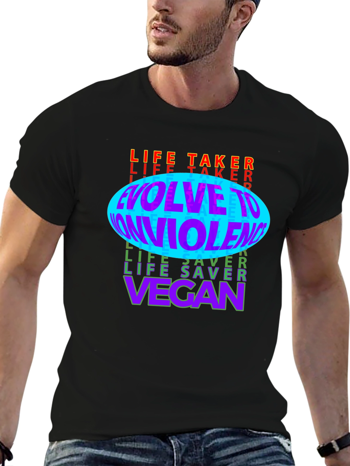 Evolve to Nonviolence Vegan Graphic Tee