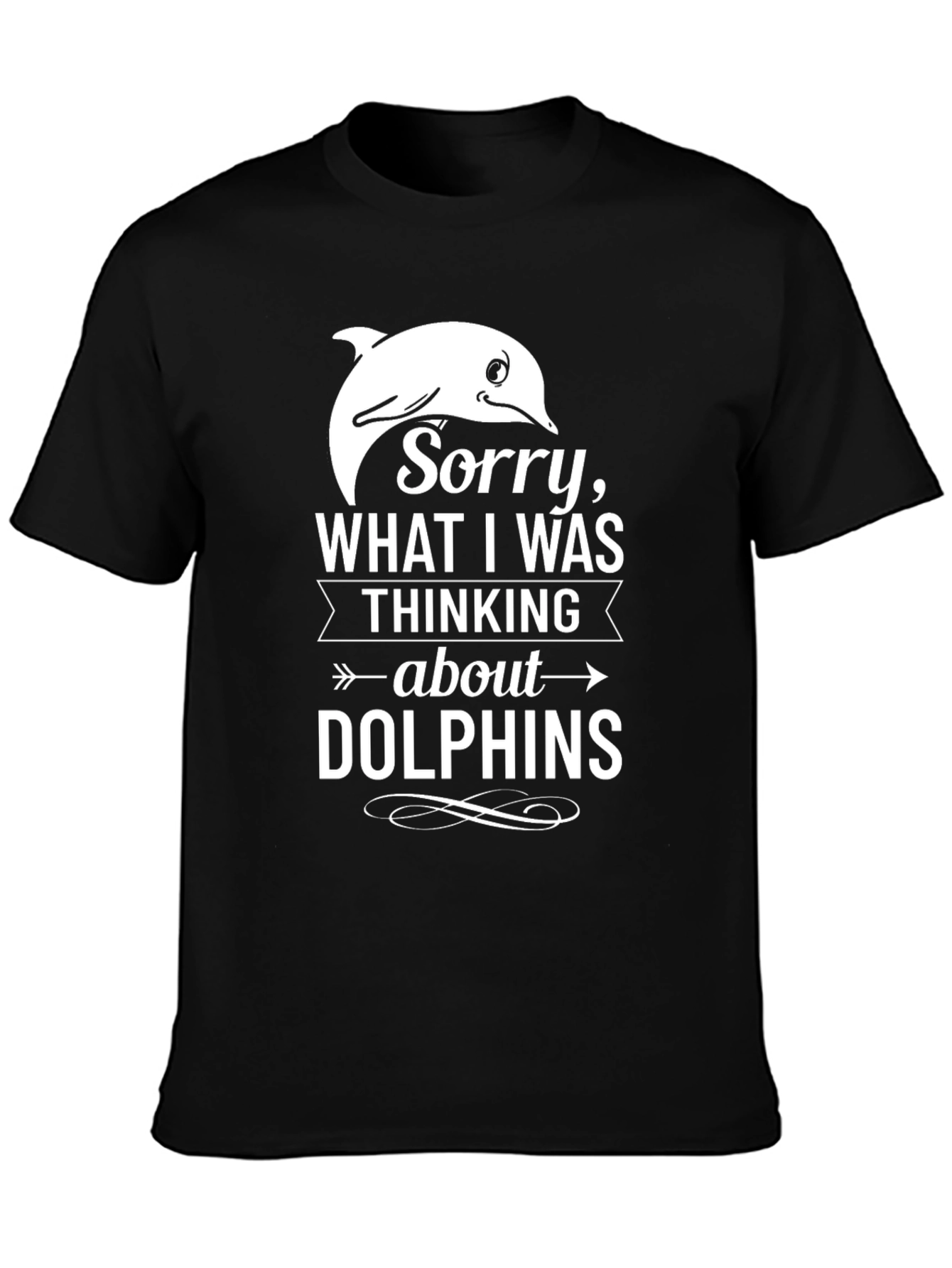 Dolphin Thoughts T-Shirt - Funny Graphic Tee