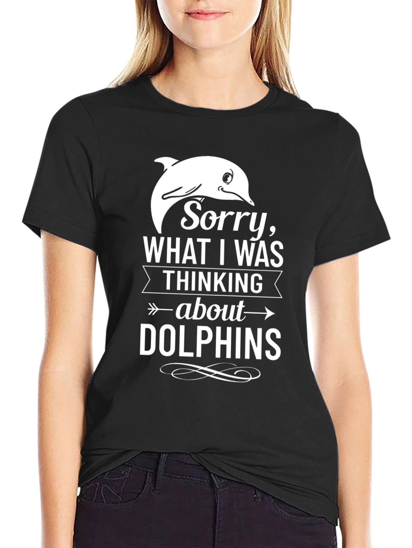 Dolphin Thoughts T-Shirt - Funny Graphic Tee