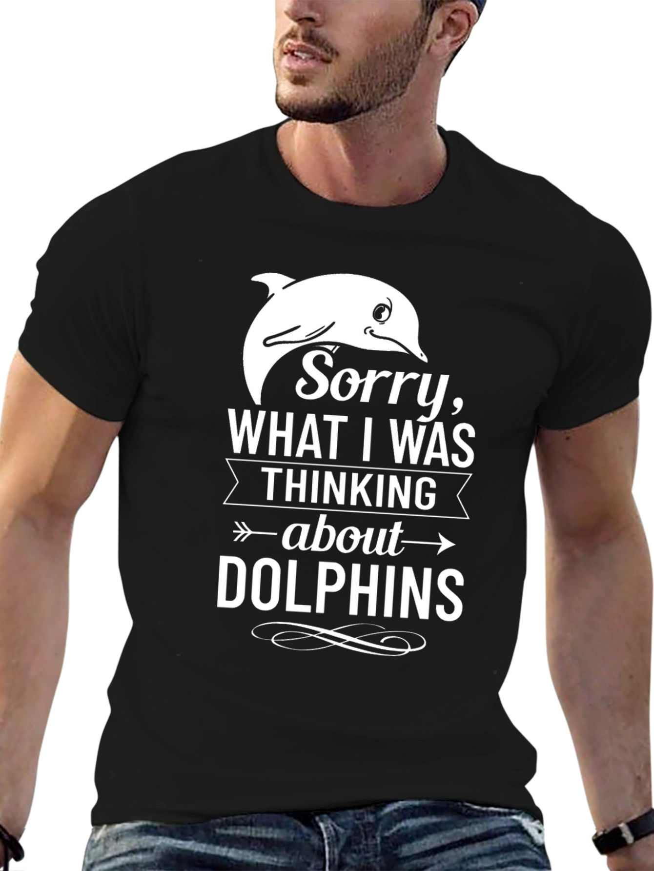 Dolphin Thoughts T-Shirt - Funny Graphic Tee