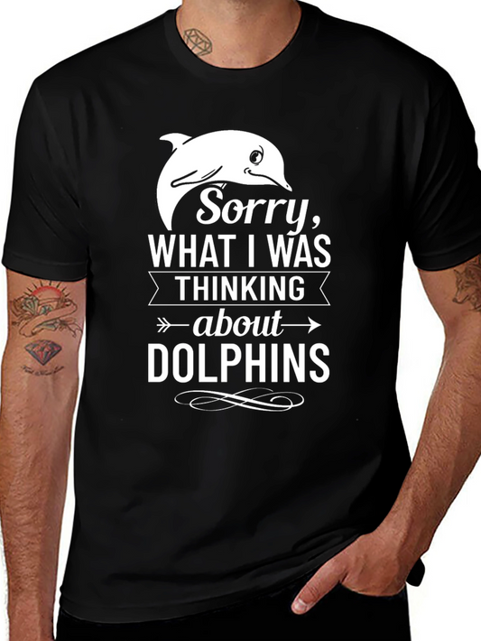 Dolphin Thoughts T-Shirt - Funny Graphic Tee