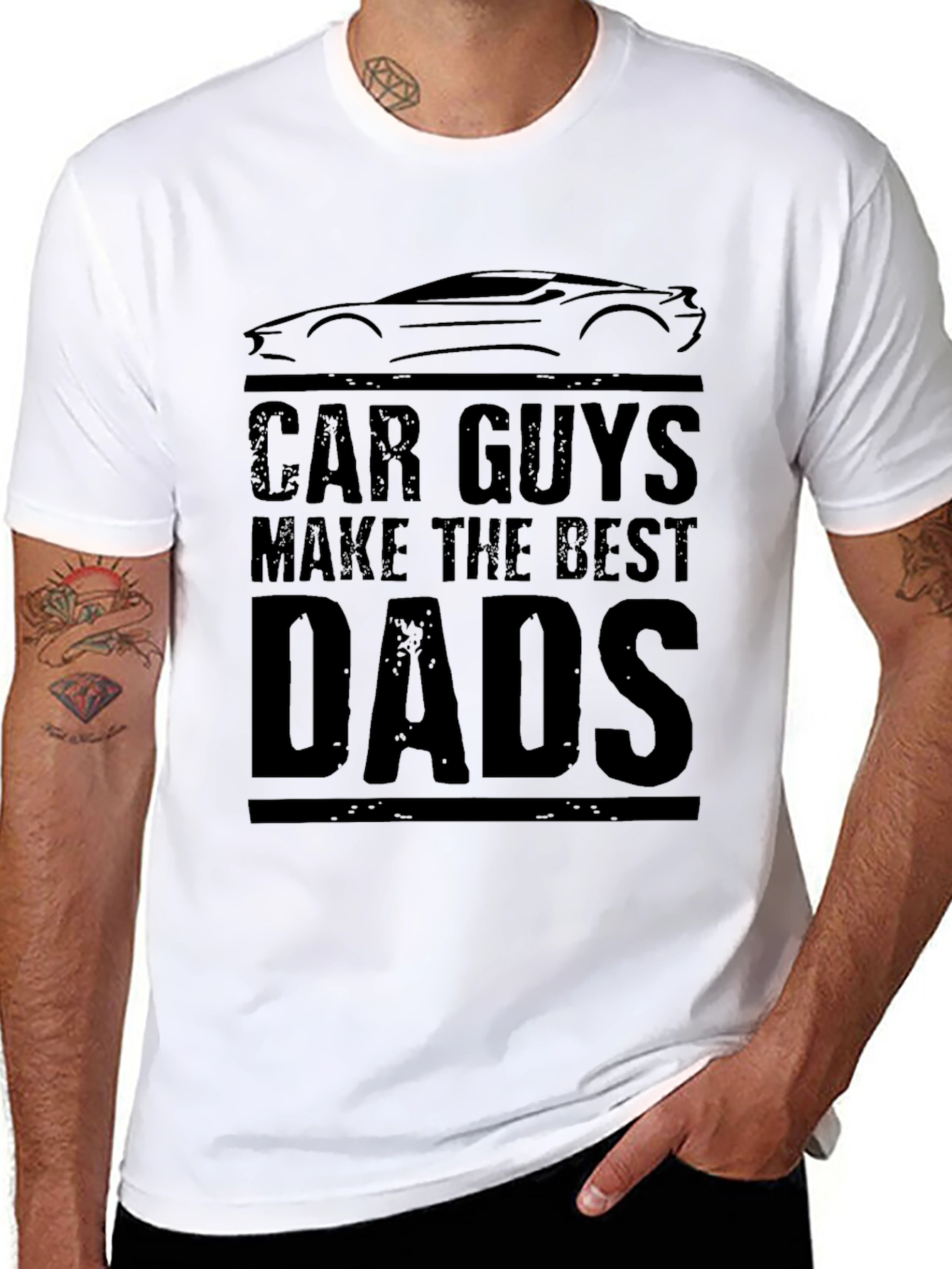 Car Guys Make The Best Dads Black T-Shirt