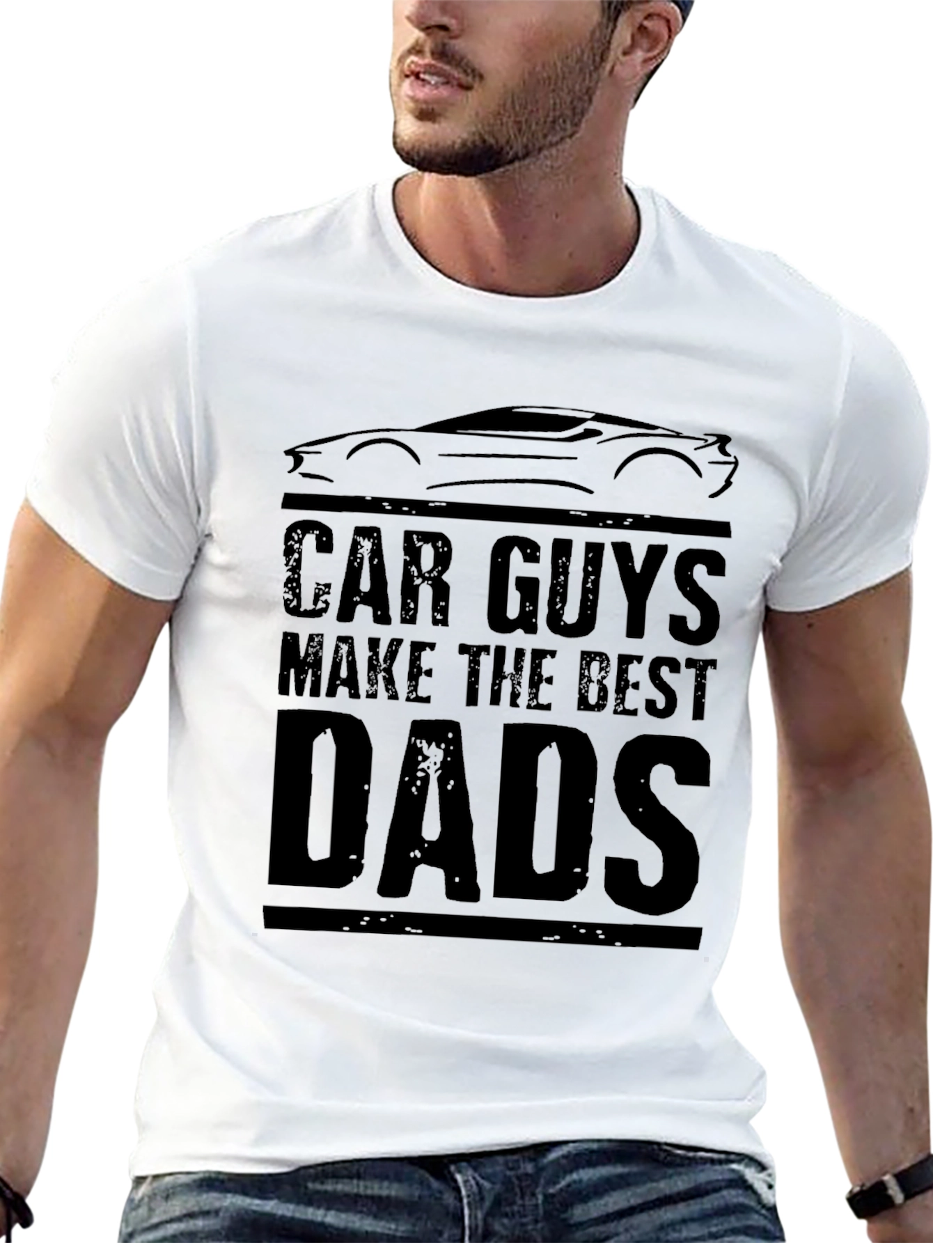 Car Guys Make The Best Dads Black T-Shirt