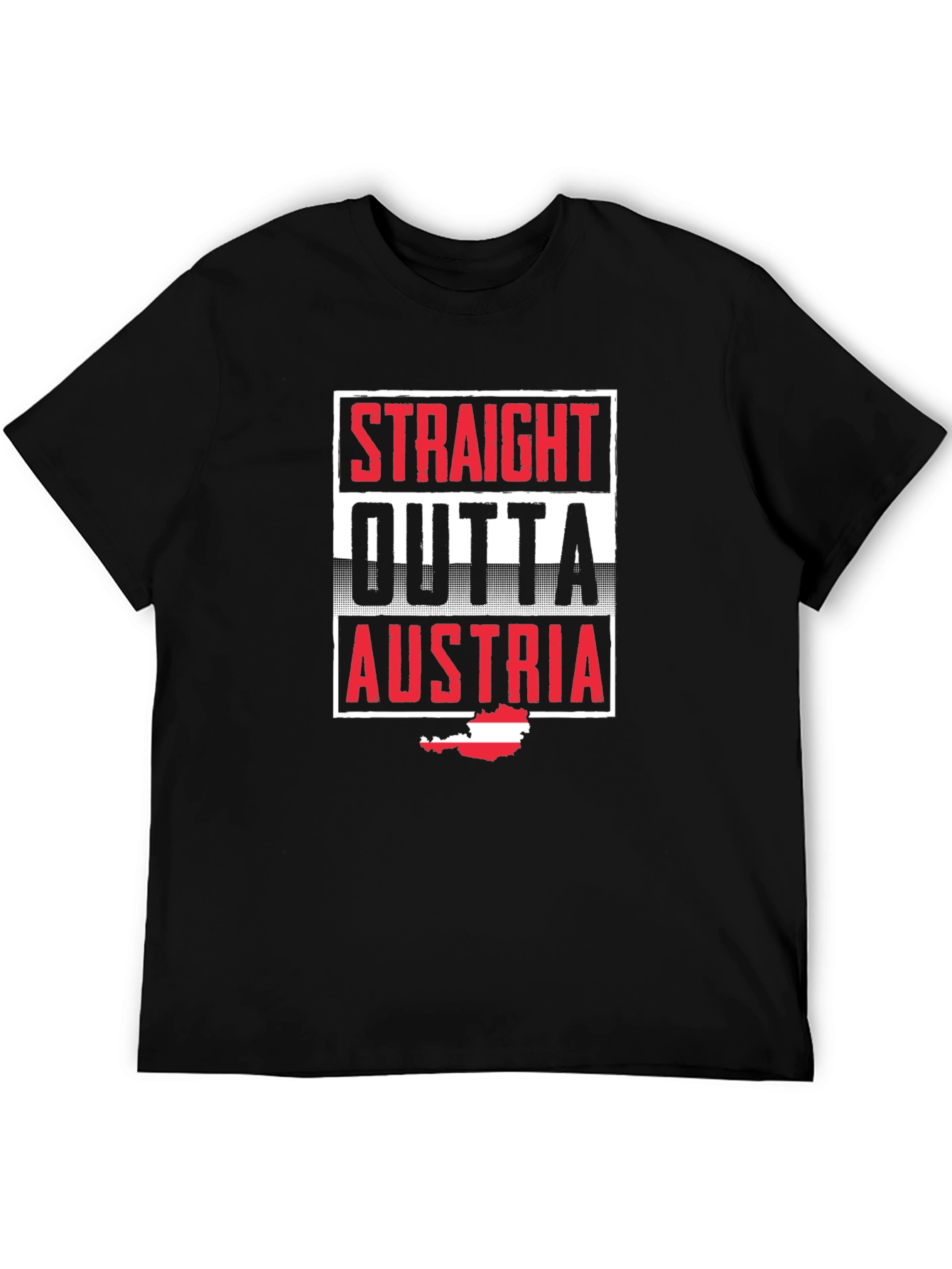 Straight Outta Austria T-Shirt | Black Novelty Tee