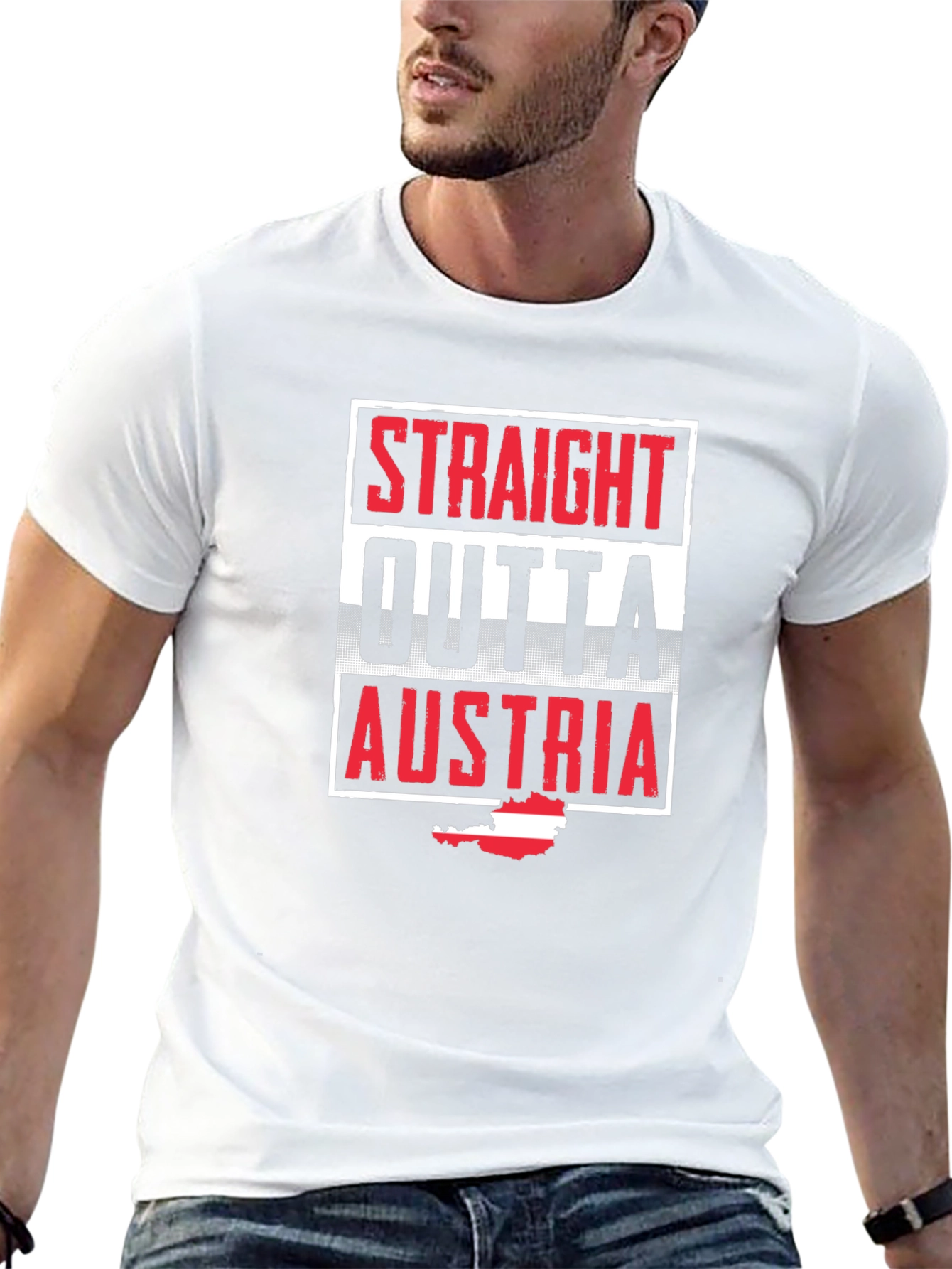 Straight Outta Austria T-Shirt | Black Novelty Tee