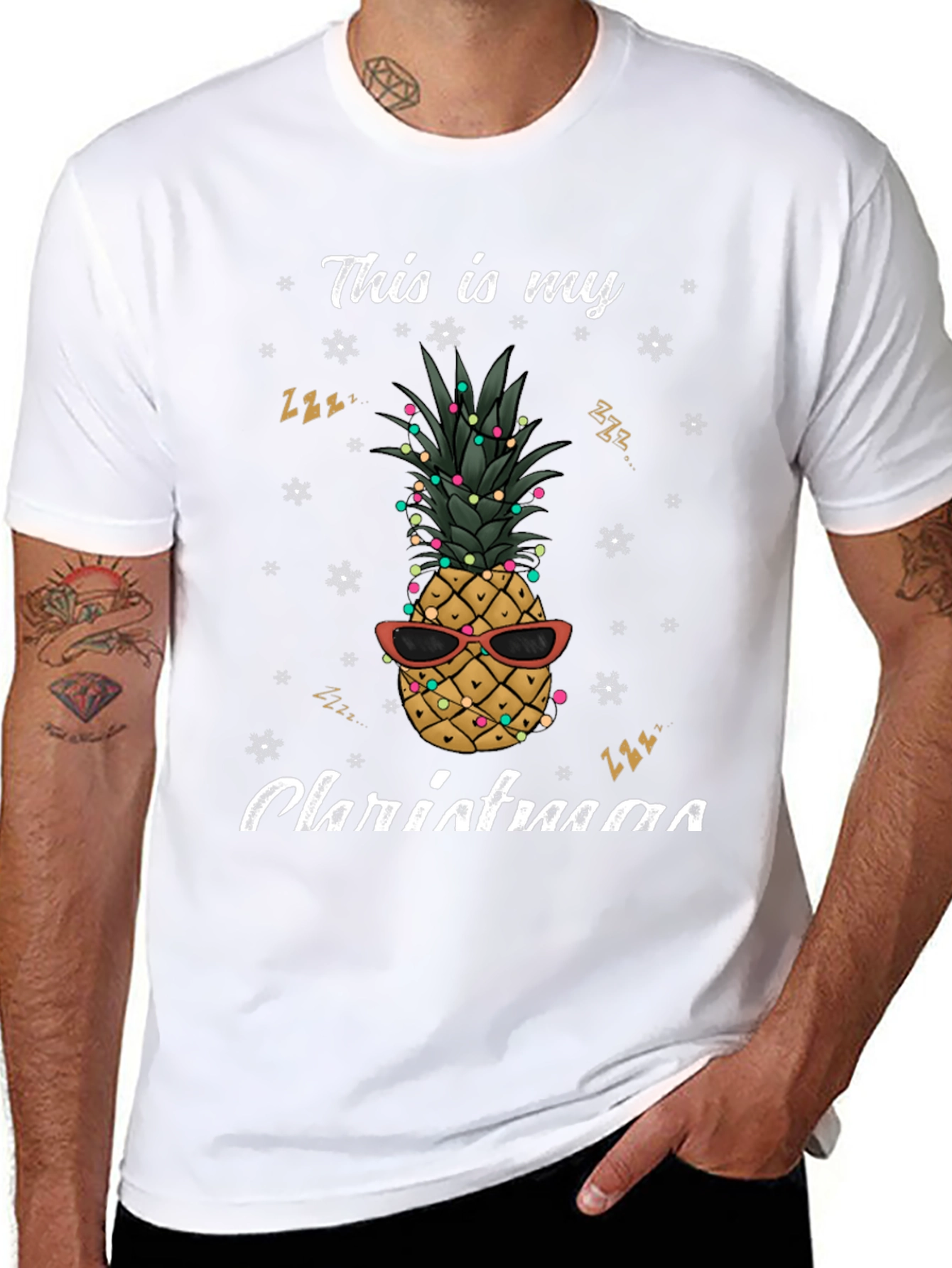 Festive Pineapple Christmas T-Shirt