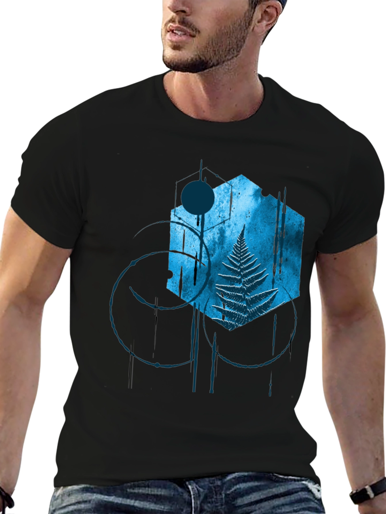 Abstract Fern Graphic T-Shirt