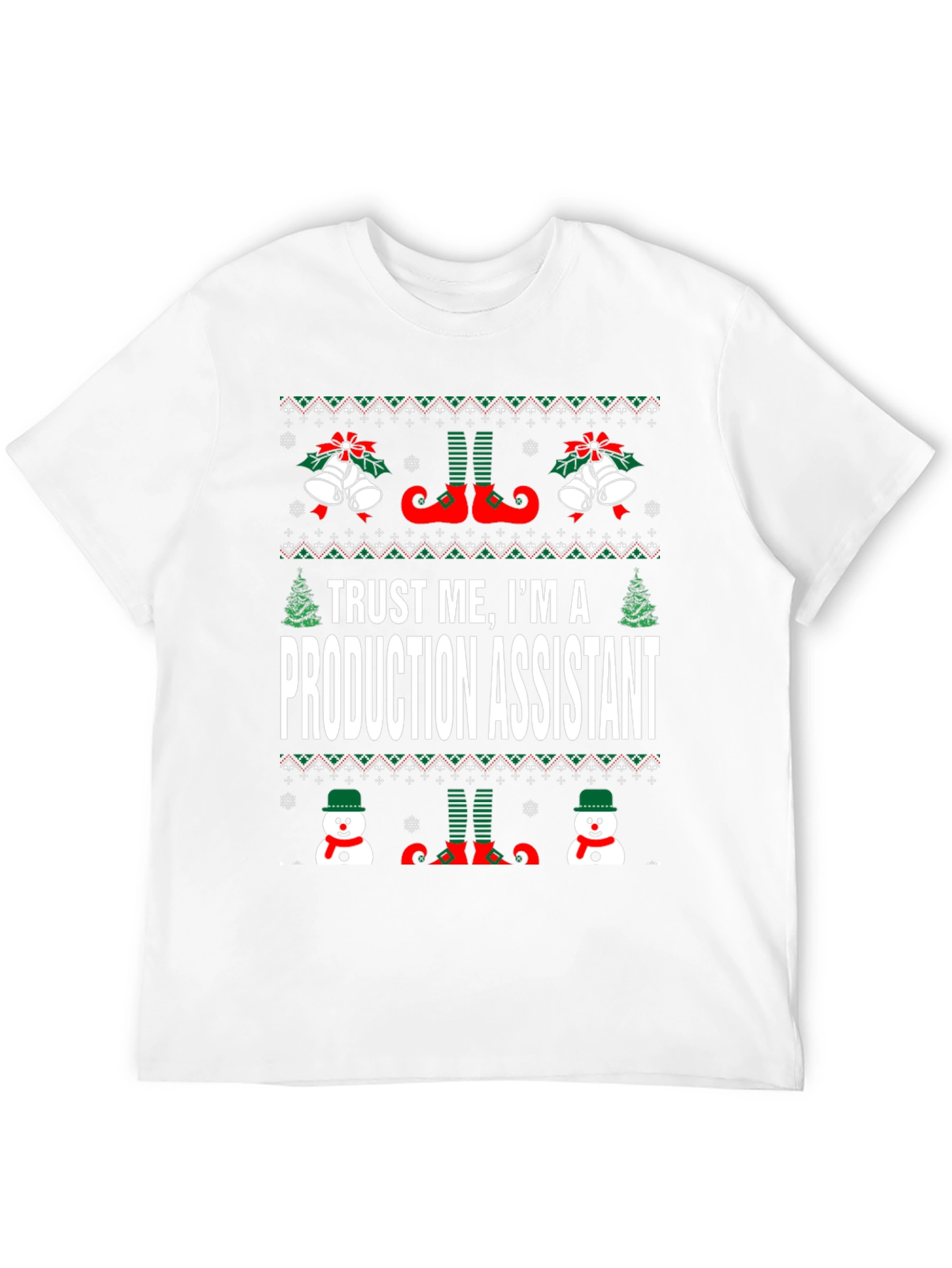 Production Assistant Ugly Christmas T-Shirt