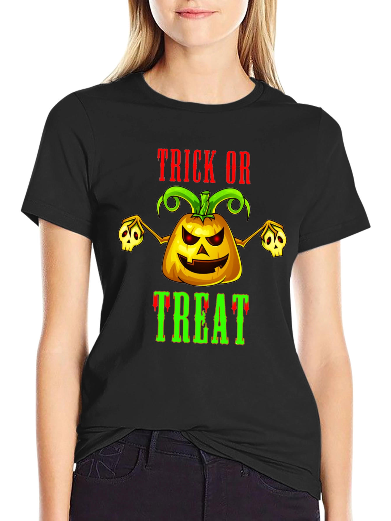 Halloween Trick or Treat Pumpkin Graphic Tee