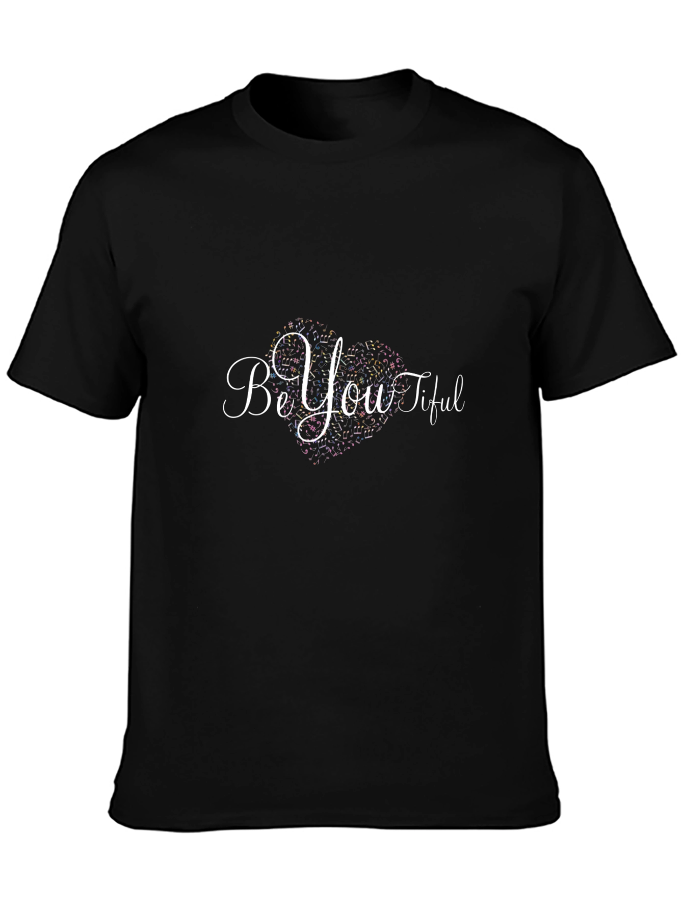 BeYOUtiful Black Tee - Inspirational Design