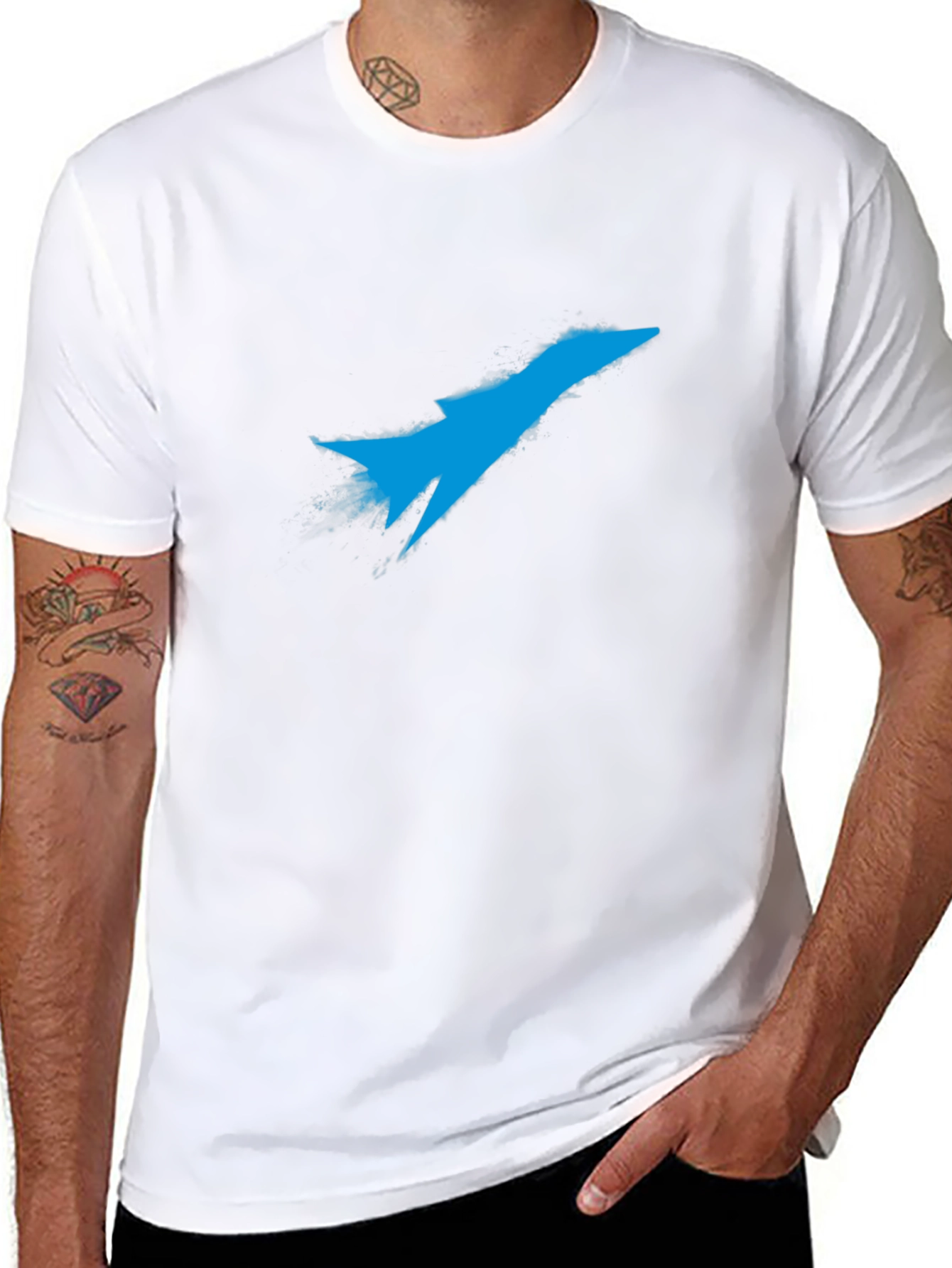 Jet Fighter Graphic T-Shirt - Black
