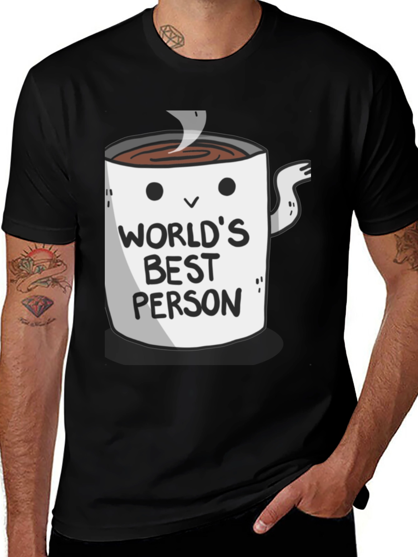 Worlds Best Person Coffee Mug Graphic T-Shirt