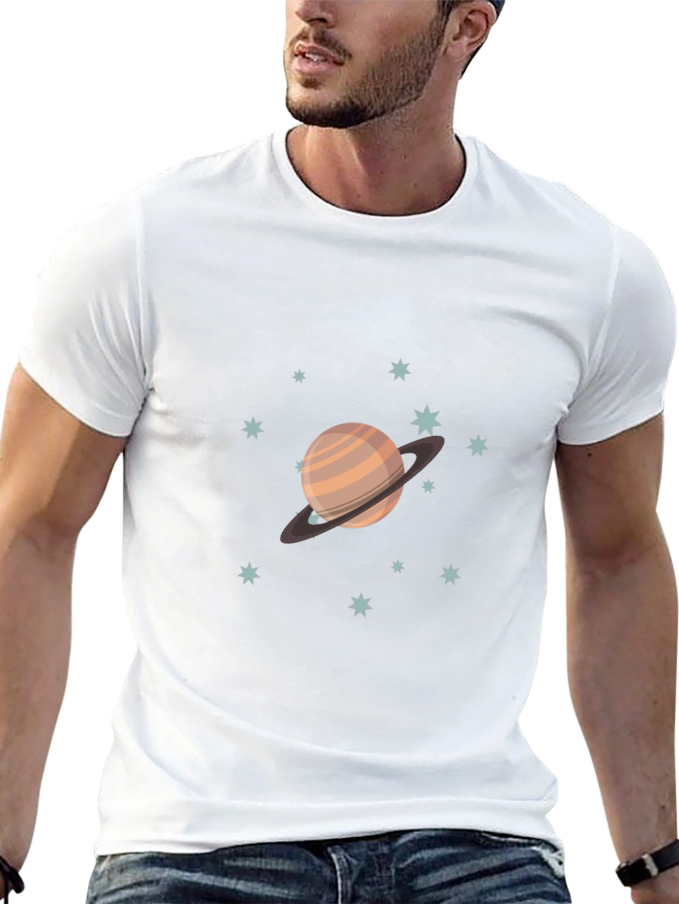 Saturn Graphic Black T-Shirt