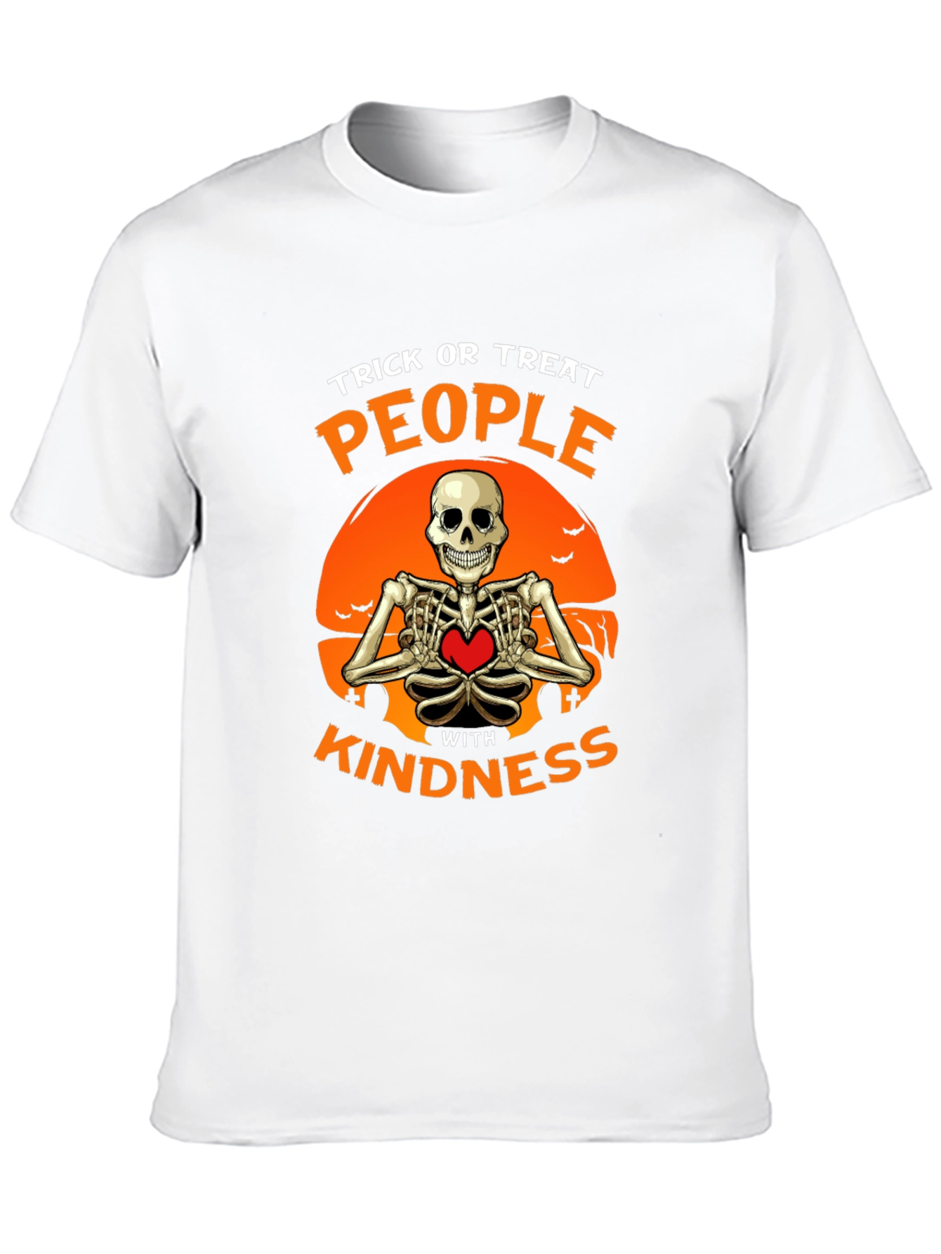 Trick or Treat Kindness Skeleton Halloween T-Shirt