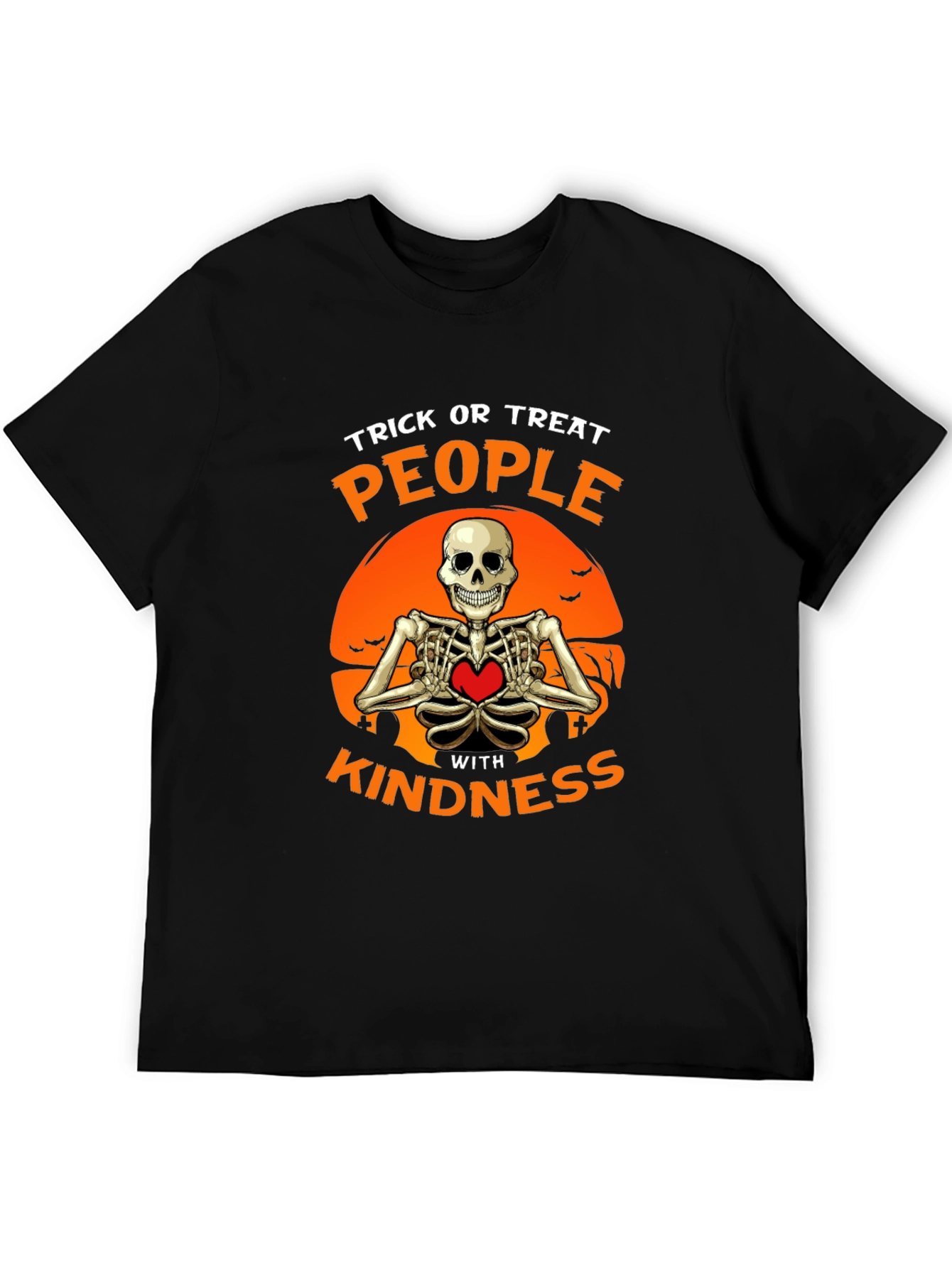 Trick or Treat Kindness Skeleton Halloween T-Shirt