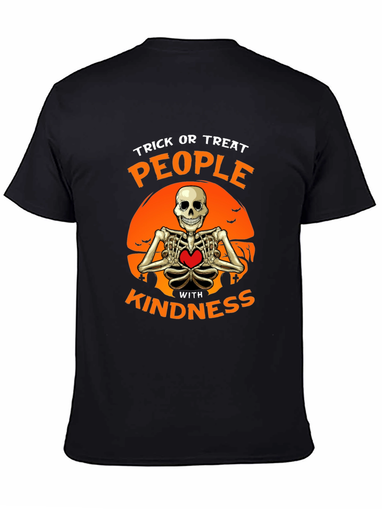 Trick or Treat Kindness Skeleton Halloween T-Shirt