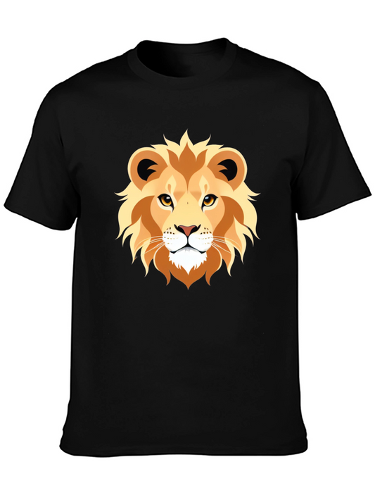 Lion Graphic Tee - Bold Animal Print T-Shirt