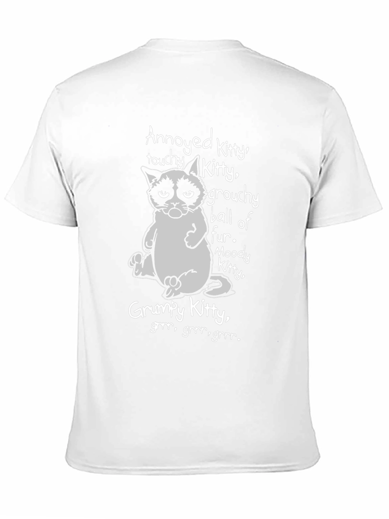 Grumpy Kitty Graphic T-Shirt - Annoyed Moody Grouchy Cat