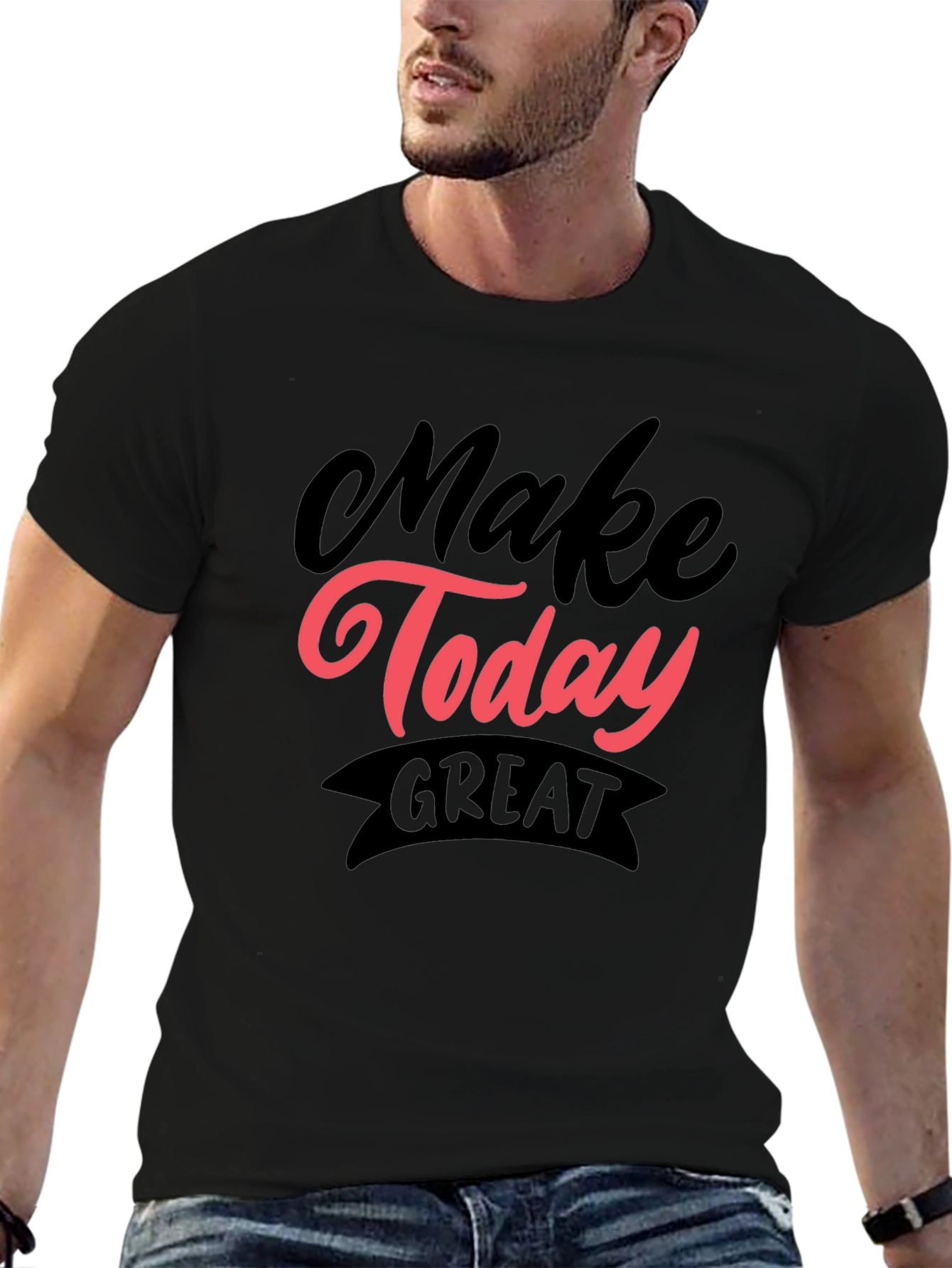 Make Today Great Graphic Tee - Black