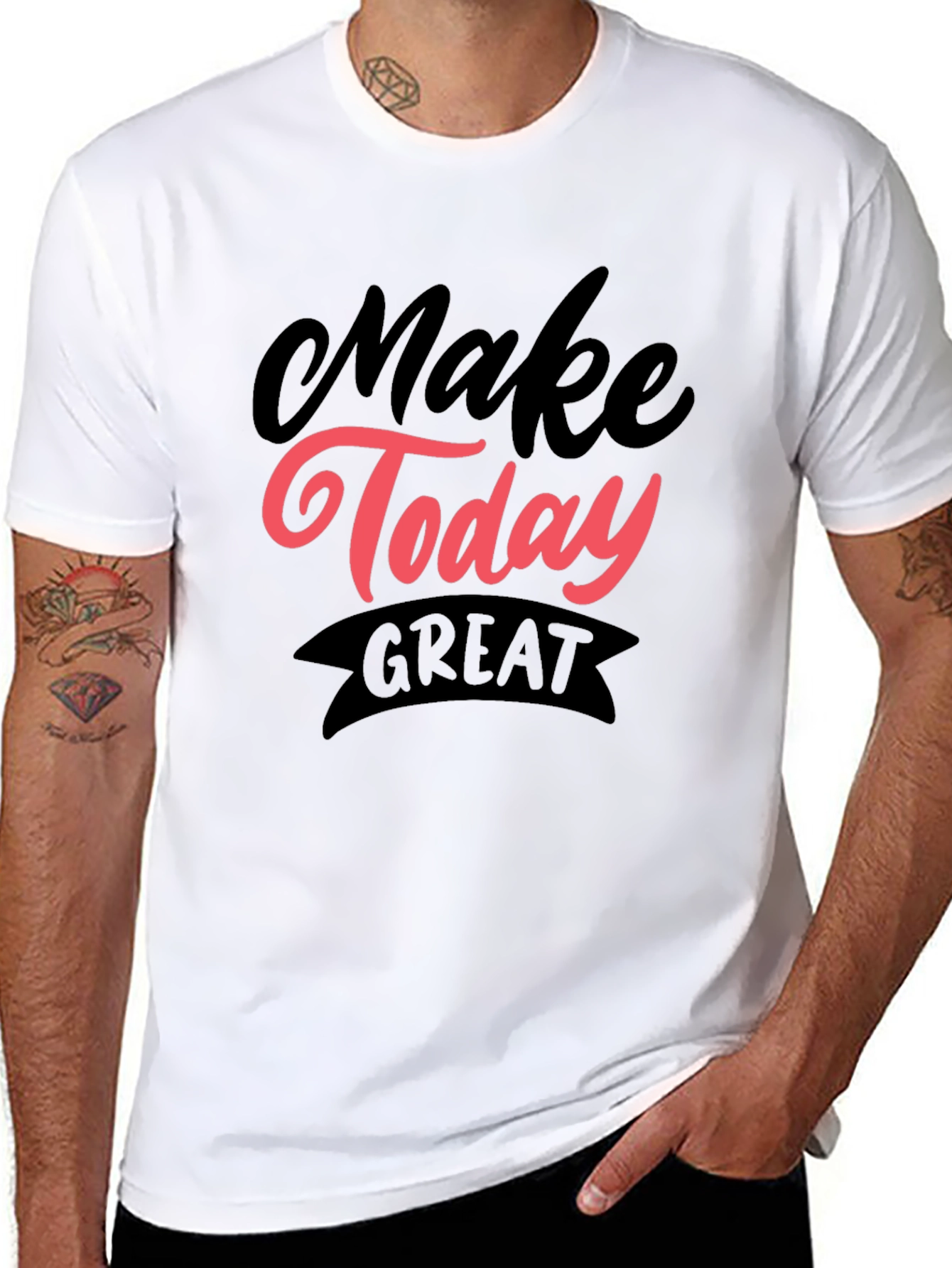 Make Today Great Graphic Tee - Black