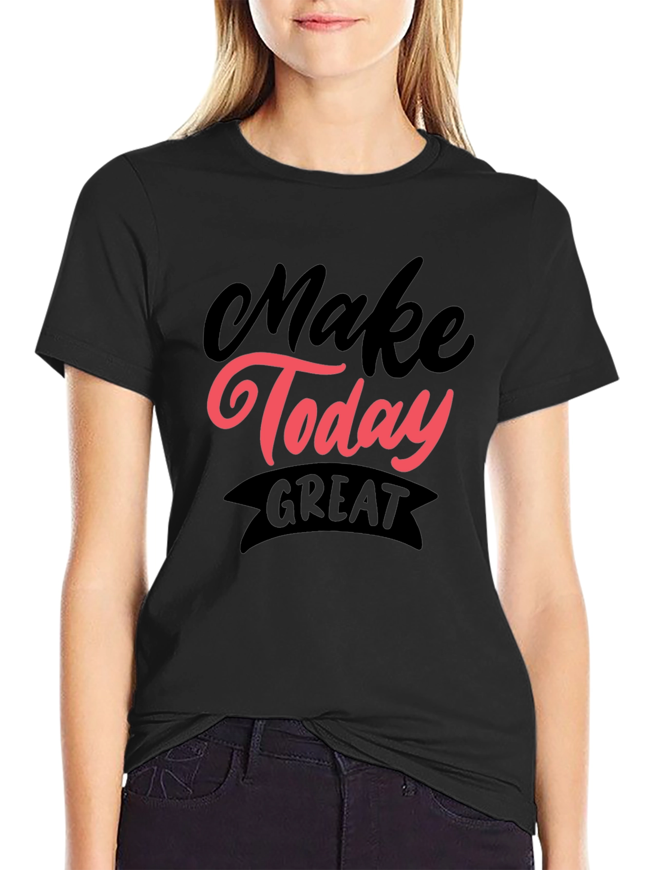 Make Today Great Graphic Tee - Black