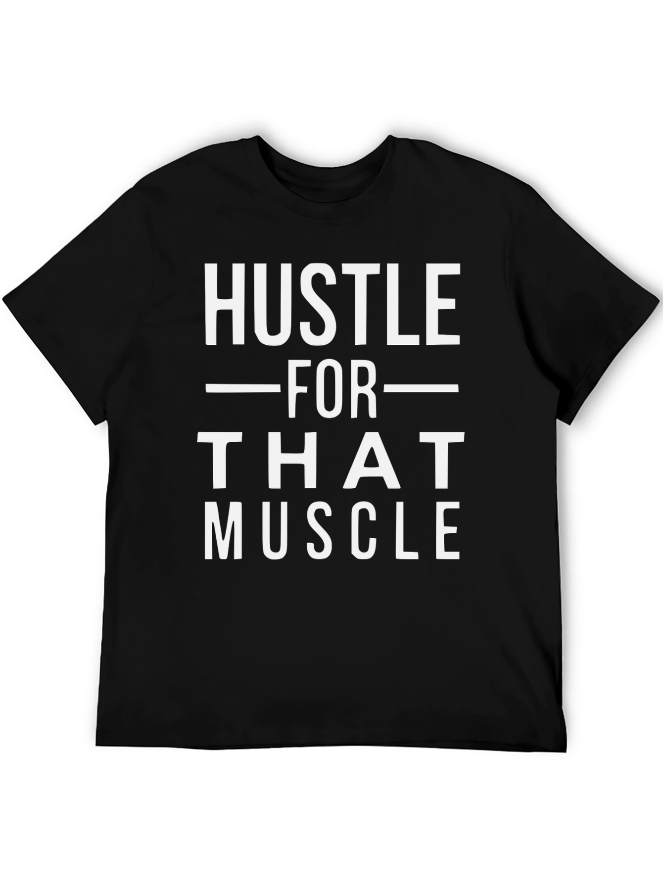 Hustle For That Muscle Black Graphic Tee