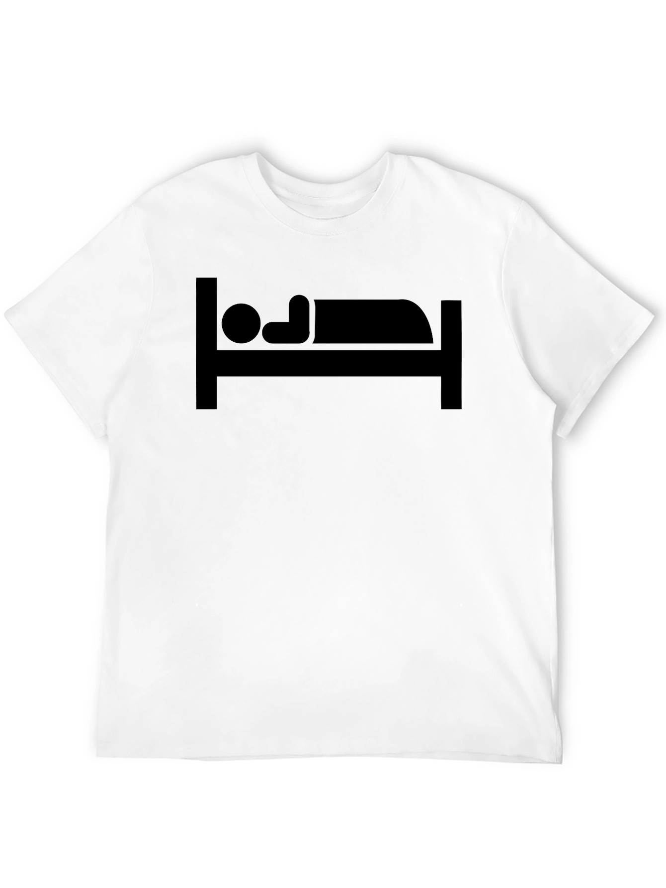 Sleep Icon Graphic Tee - Black Cotton Comfort