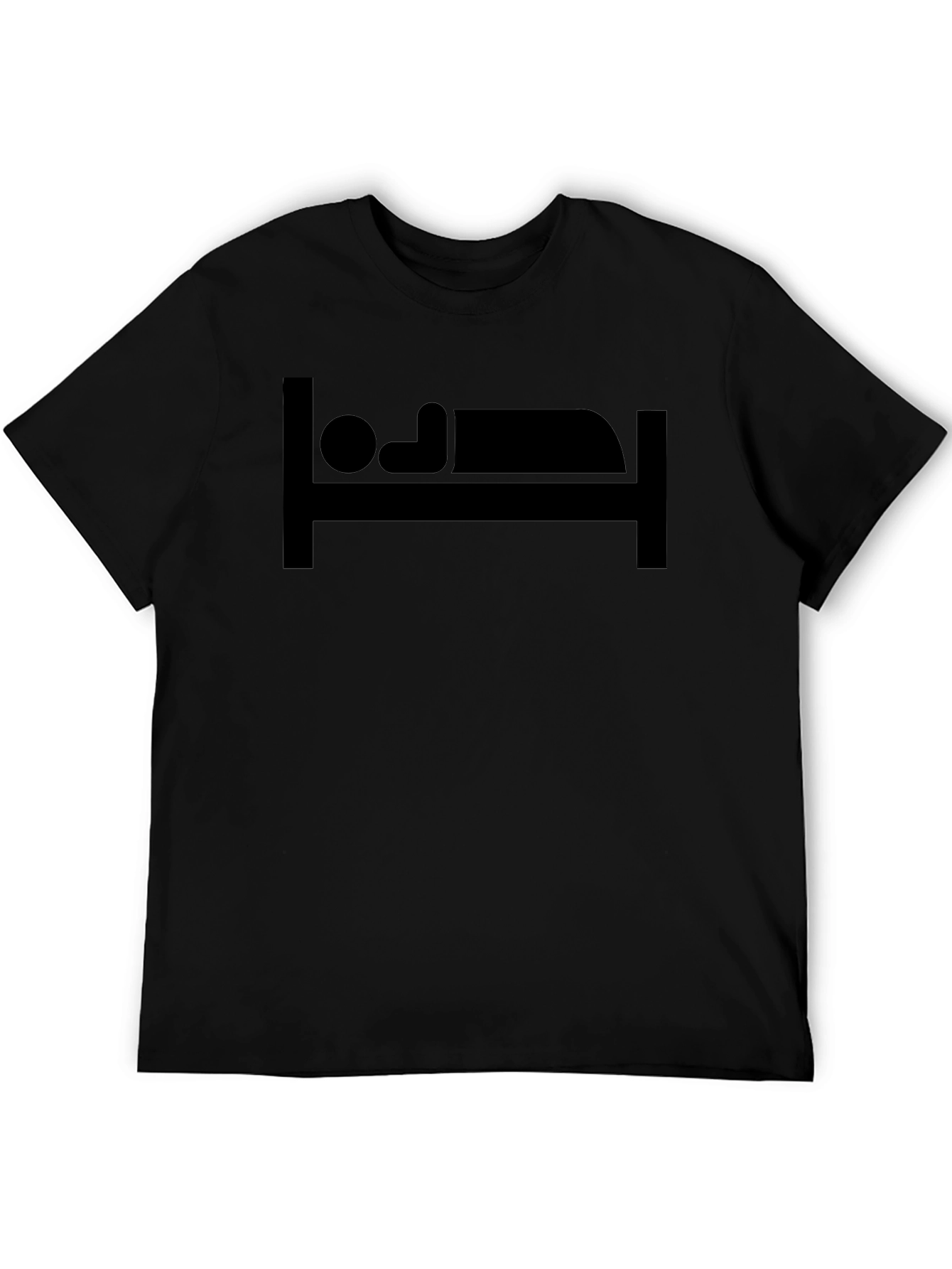 Sleep Icon Graphic Tee - Black Cotton Comfort