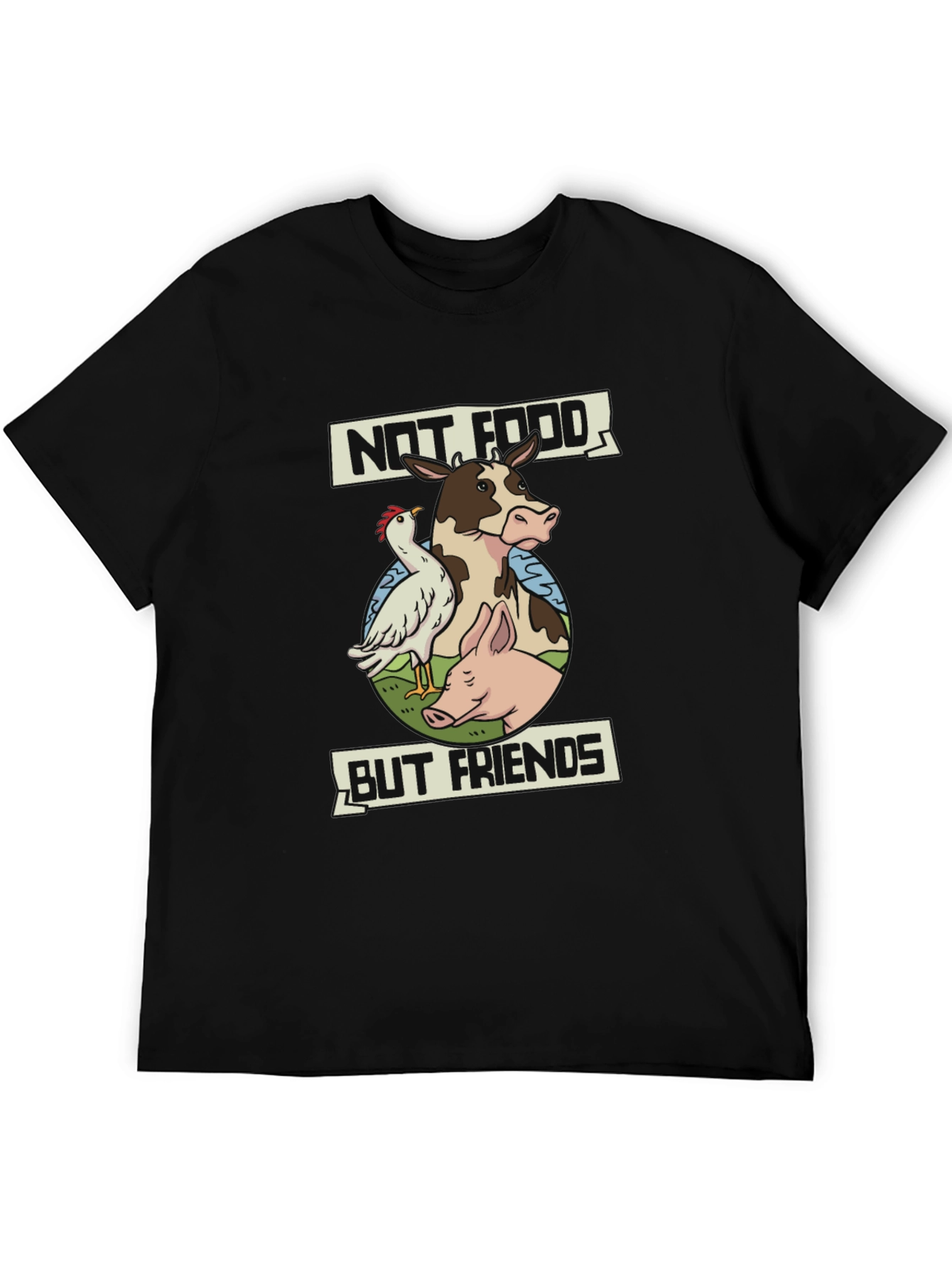 Vegan T-Shirt: Not Food But Friends