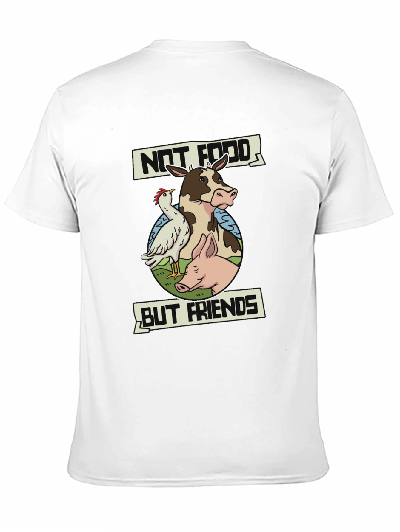 Vegan T-Shirt: Not Food But Friends