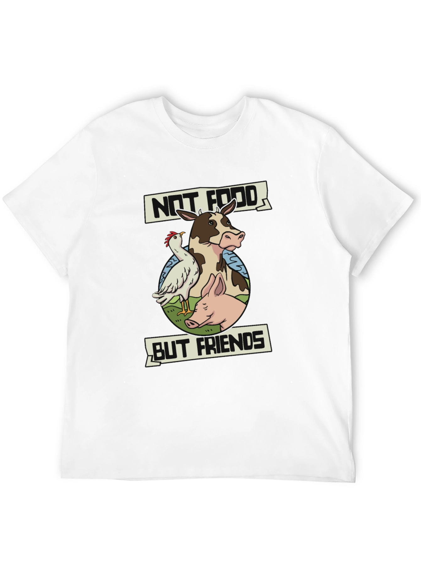 Vegan T-Shirt: Not Food But Friends