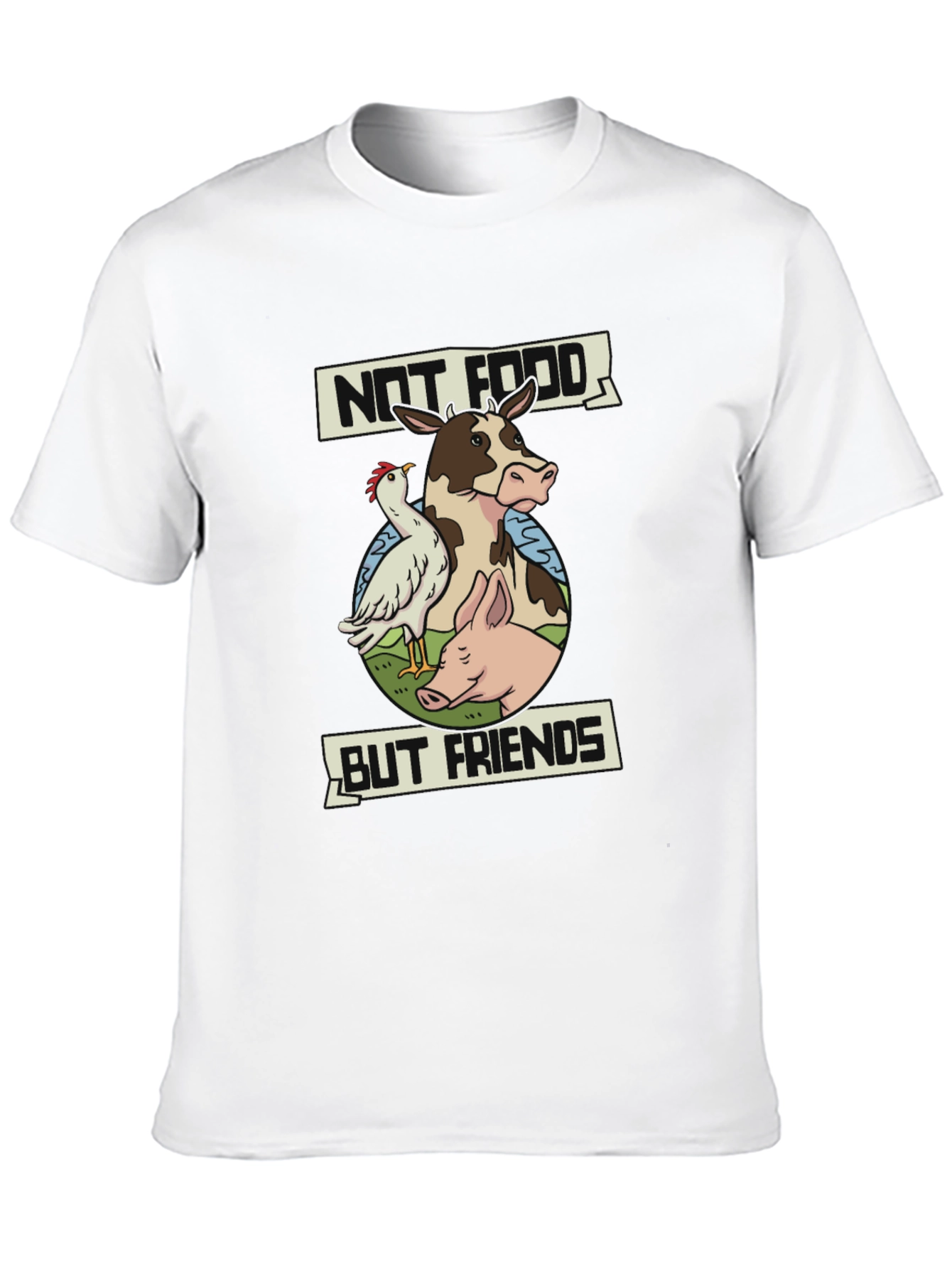 Vegan T-Shirt: Not Food But Friends