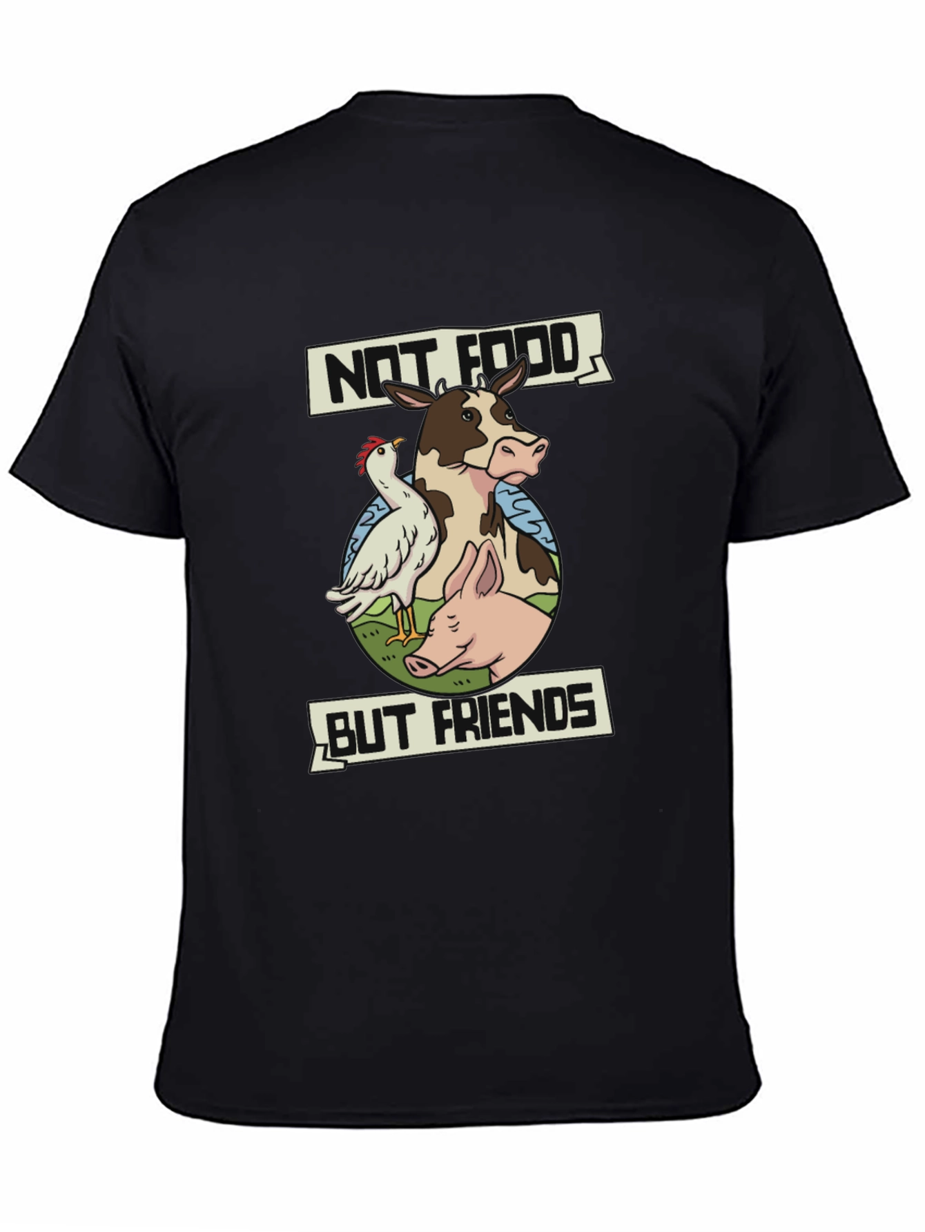 Vegan T-Shirt: Not Food But Friends
